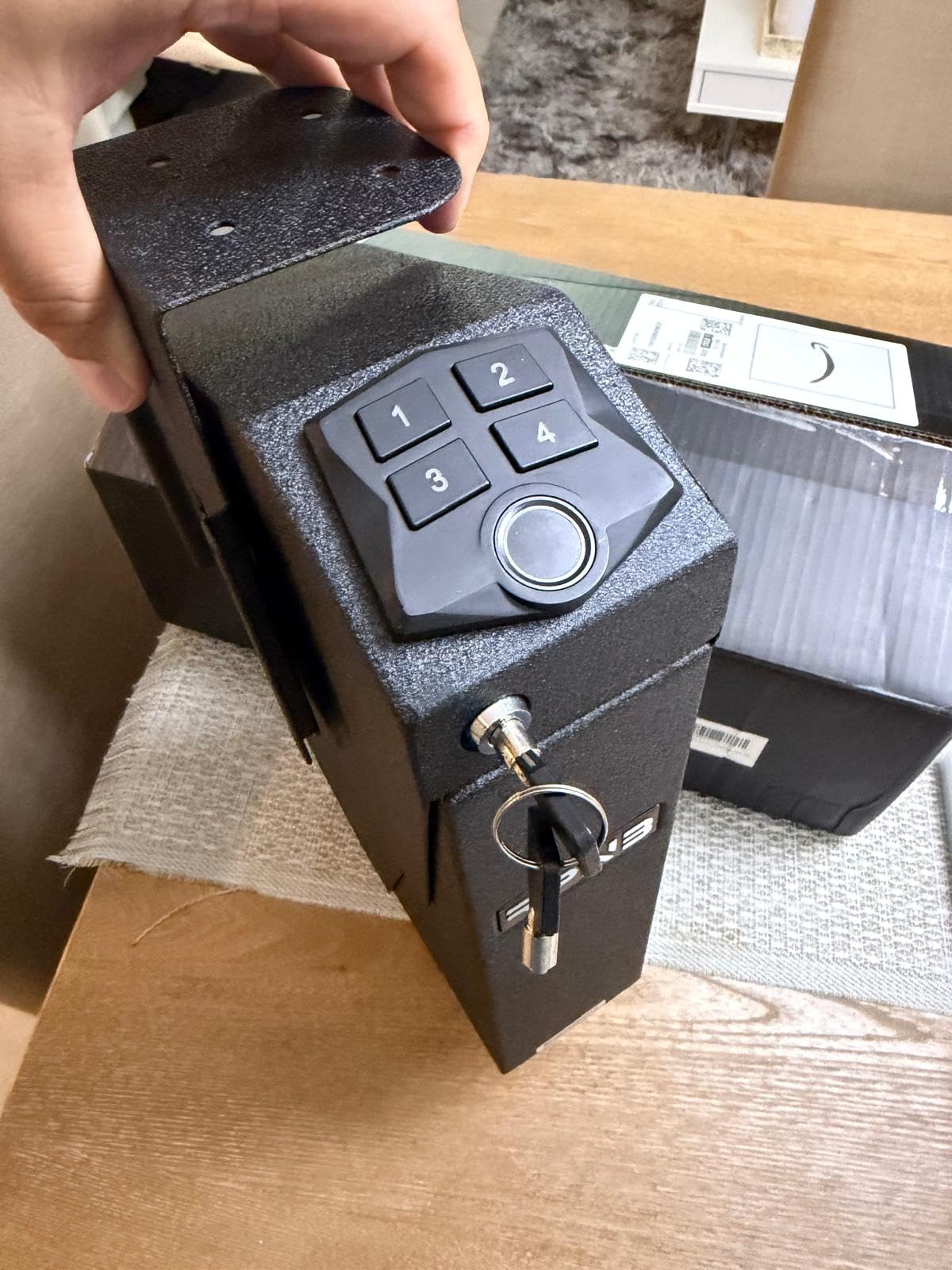 RPNB Mounted Gun Safe, California DOJ Certified Handgun Safe, Auto Open Lid Smart Pistol Safe with Biometric Fingerprint or Keypad Lock customer photo 2