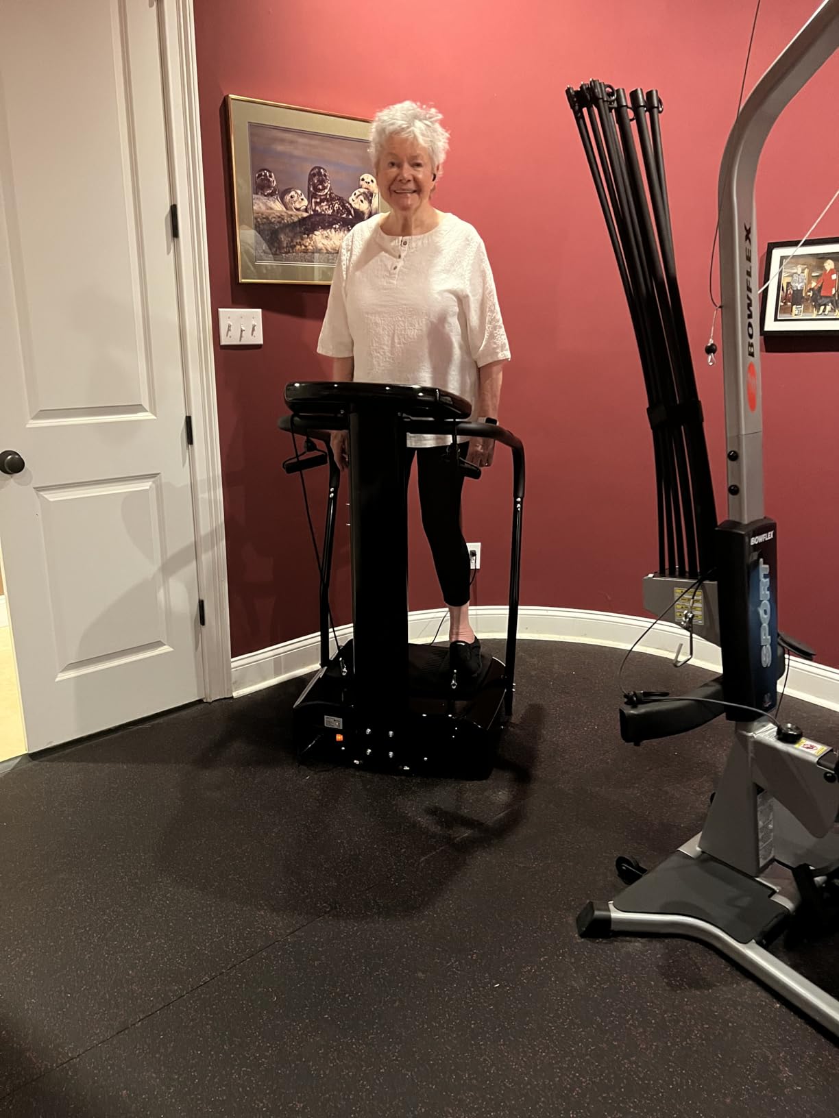 Lifepro Rhythm Vibration Plate Exercise Machine - 99 Speeds & Heart Rate Monitor Whole Body Vibration Platform Machine for Lymphatic Drainage with Handles - Standing Vibrating Platform for Home Gym customer photo 1