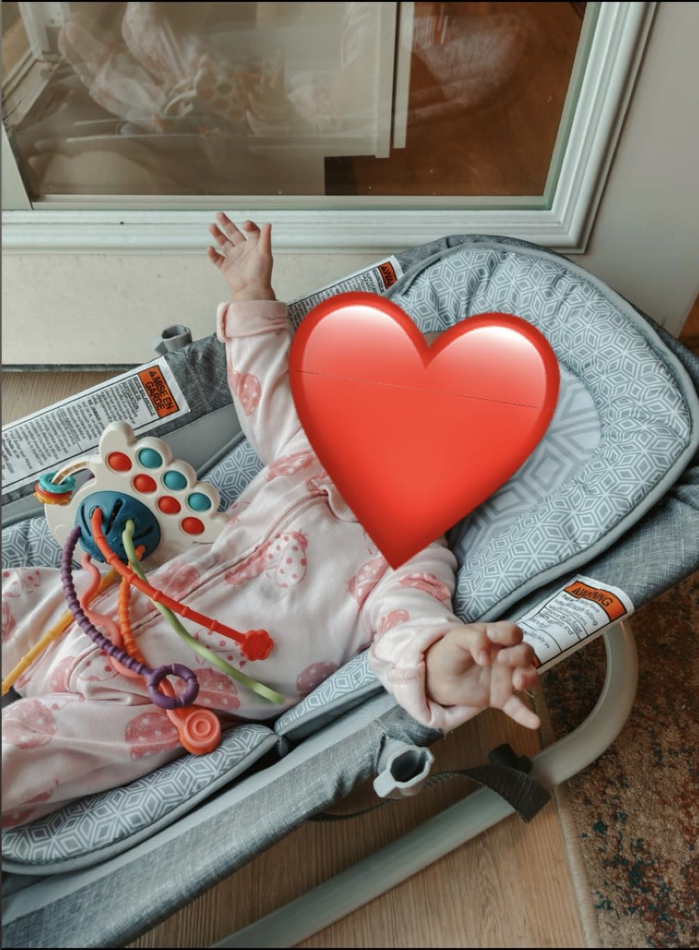 Summer Infant 2-in-1 Bouncer & Rocker Duo (Gray and Teal) Convenient and Portable Rocker and Bouncer for Babies Includes Soft Toys and Soothing Vibrations customer photo 1