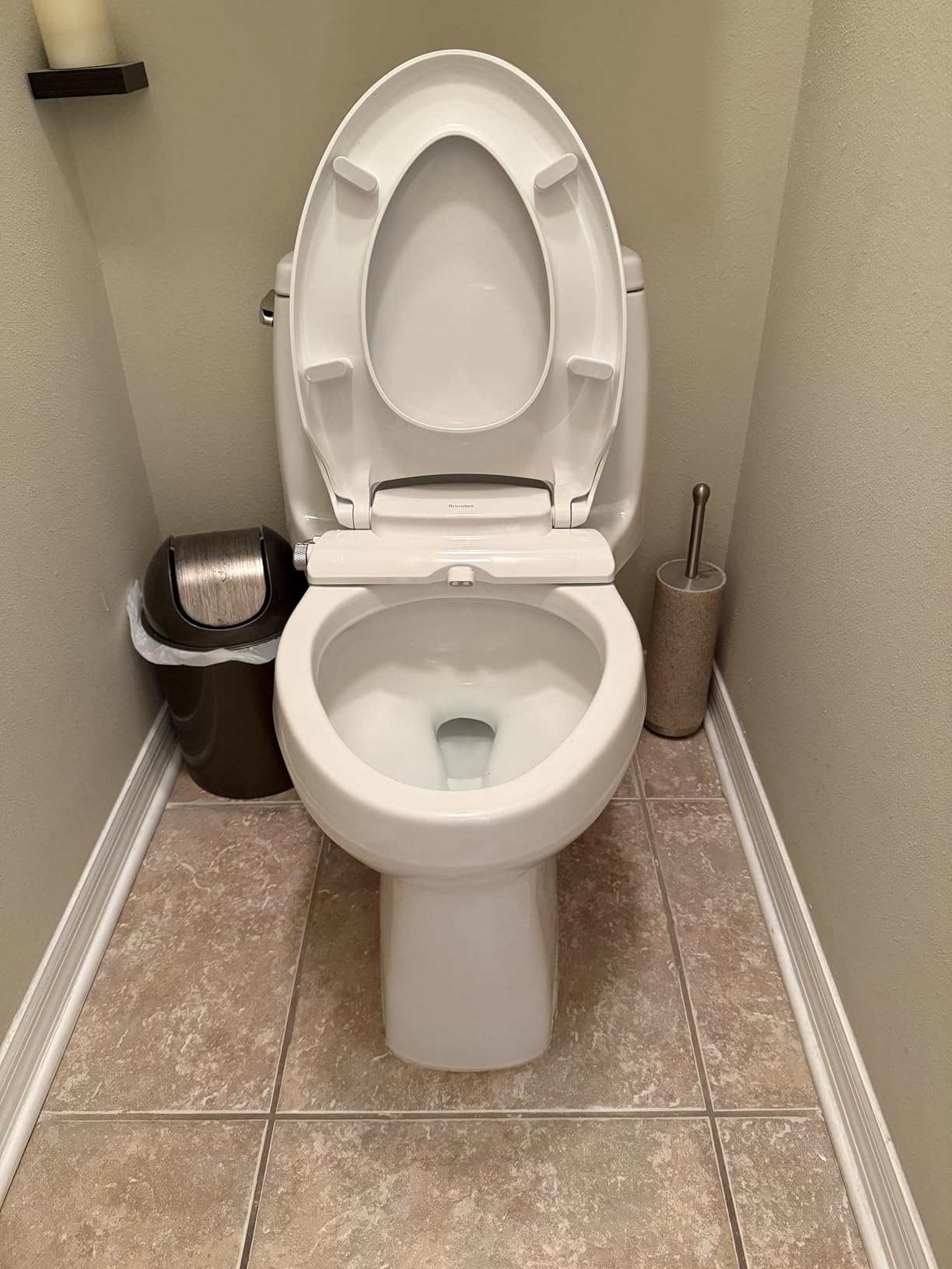 Brondell Bidet Toilet Seat Non-Electric Swash Ecoseat, Fits Elongated Toilets, White - Dual Nozzle System, Ambient Water Temperature - Bidet with Easy Installation customer photo 2