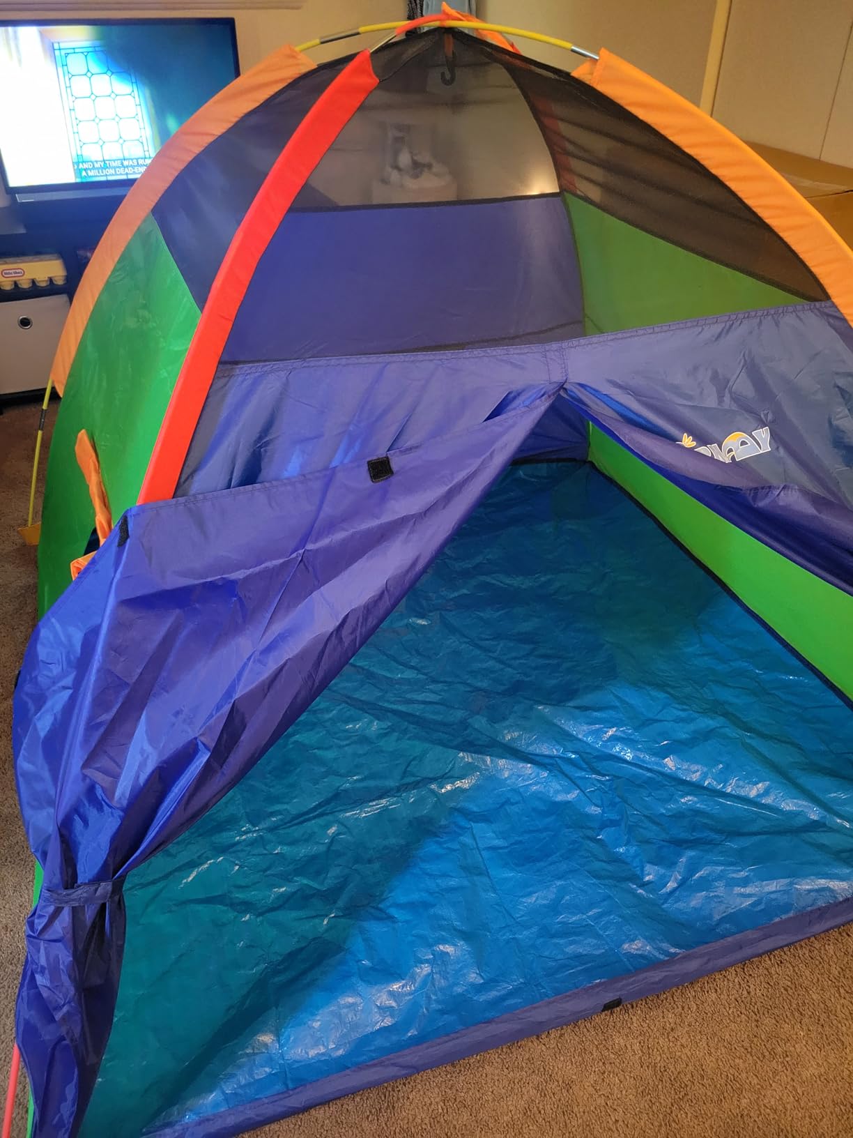 NARMAY Play Tent Easy Fun Dome Tent for Kids Indoor/Outdoor Fun - 60 x 60 x 44 inch | Playhouse for Boys, Waterproof Floor, Ideal Gift for Young Kids, Easy Setup & Storage customer photo 2