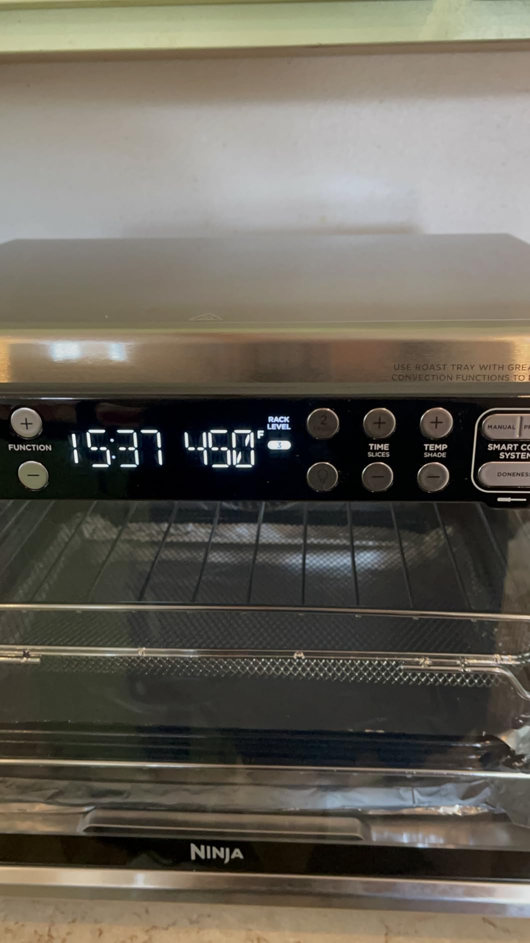 Ninja DT251 Foodi 10-in-1 Smart XL Air Fry Oven, Bake, Broil, Toast, Roast, Digital Toaster, Thermometer, True Surround Convection up to 450°F, includes 6 trays & Recipe Guide, Silver customer photo 1