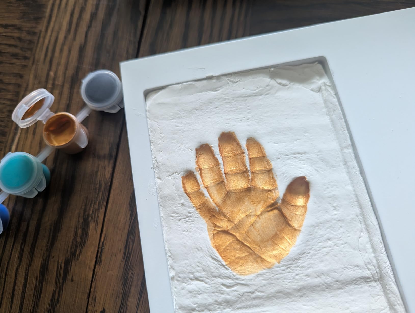 KeaBabies Baby Hand and Footprint Kit - Clay Handprint Keepsake Frame, Newborn Nursery Picture Frame, Personalized New Mom Gifts for Baby First Christmas Shower (Alpine White) customer photo 1