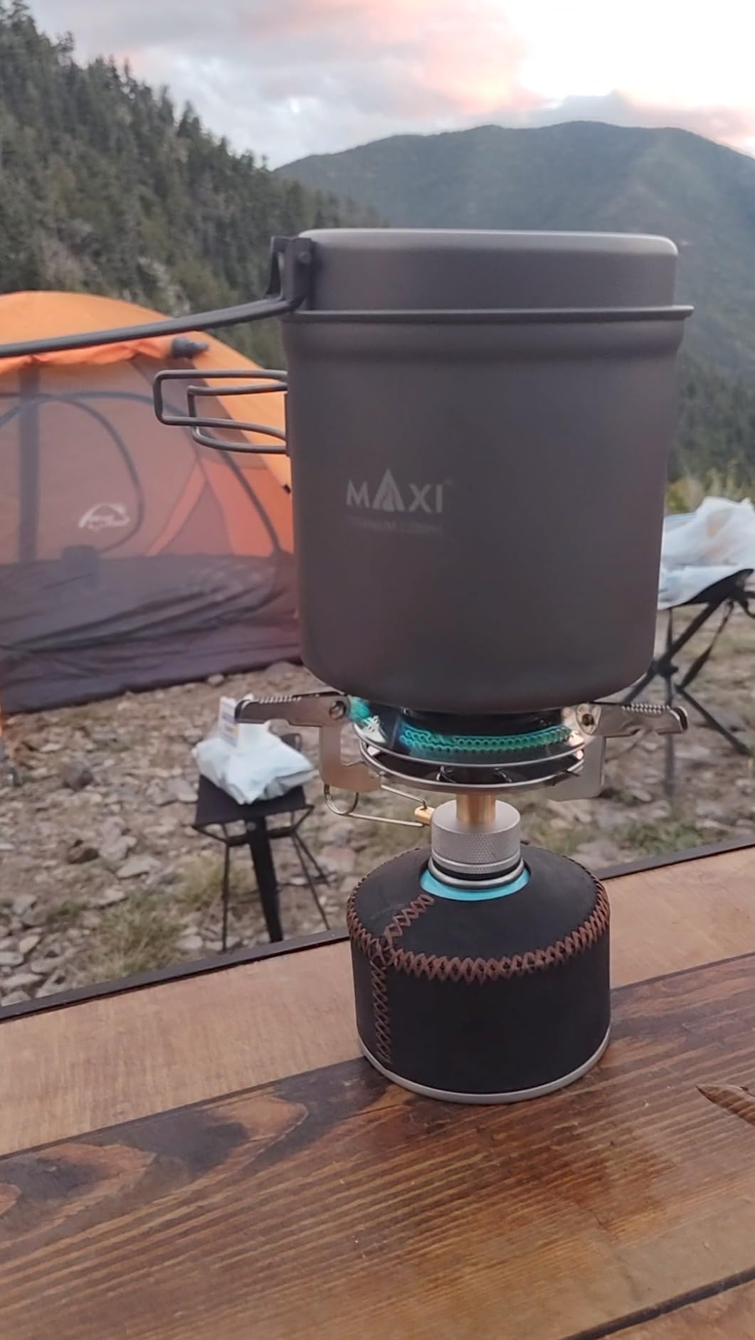Caudblor Camping Stove with Butane Adapter - Lightweight Backpacking Stove for Hiking & Travel customer photo 1