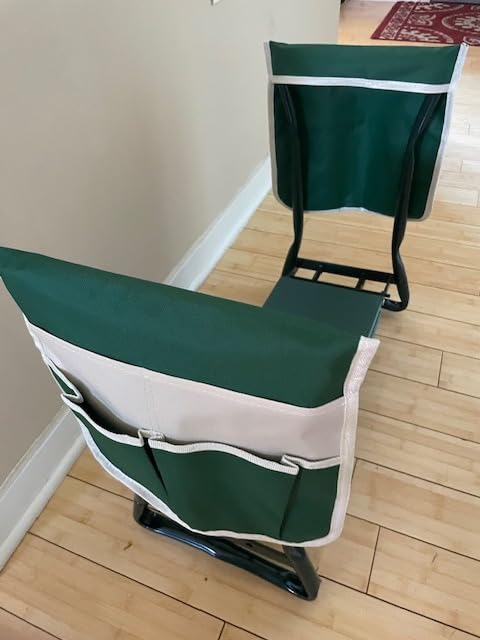 KVR Upgraded Garden Kneeler and Seat with Thicken & Widen Soft Kneeling Pad, Heavy Duty Foldable Gardener Stool with 2 Tool Pouches, Gardening Gifts for Women Mom Men Seniors customer photo 1