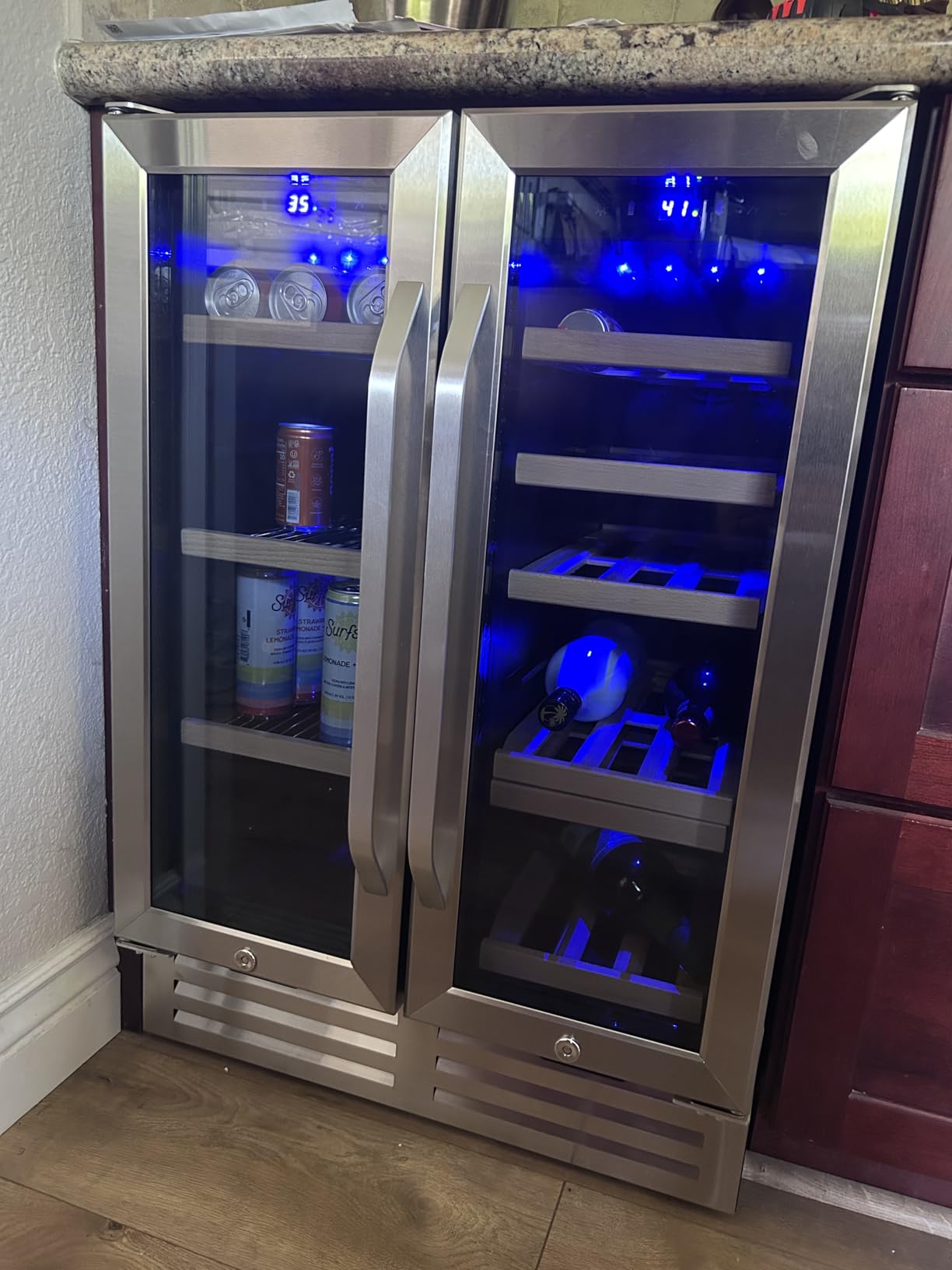 Upgraded 190 Bottles Wine Cooler Refrigerator, 24 Inch Wide Wine Fridge with Professional Temperature Control System, Freestanding or Built-in installation, Quiet Operation customer photo 2