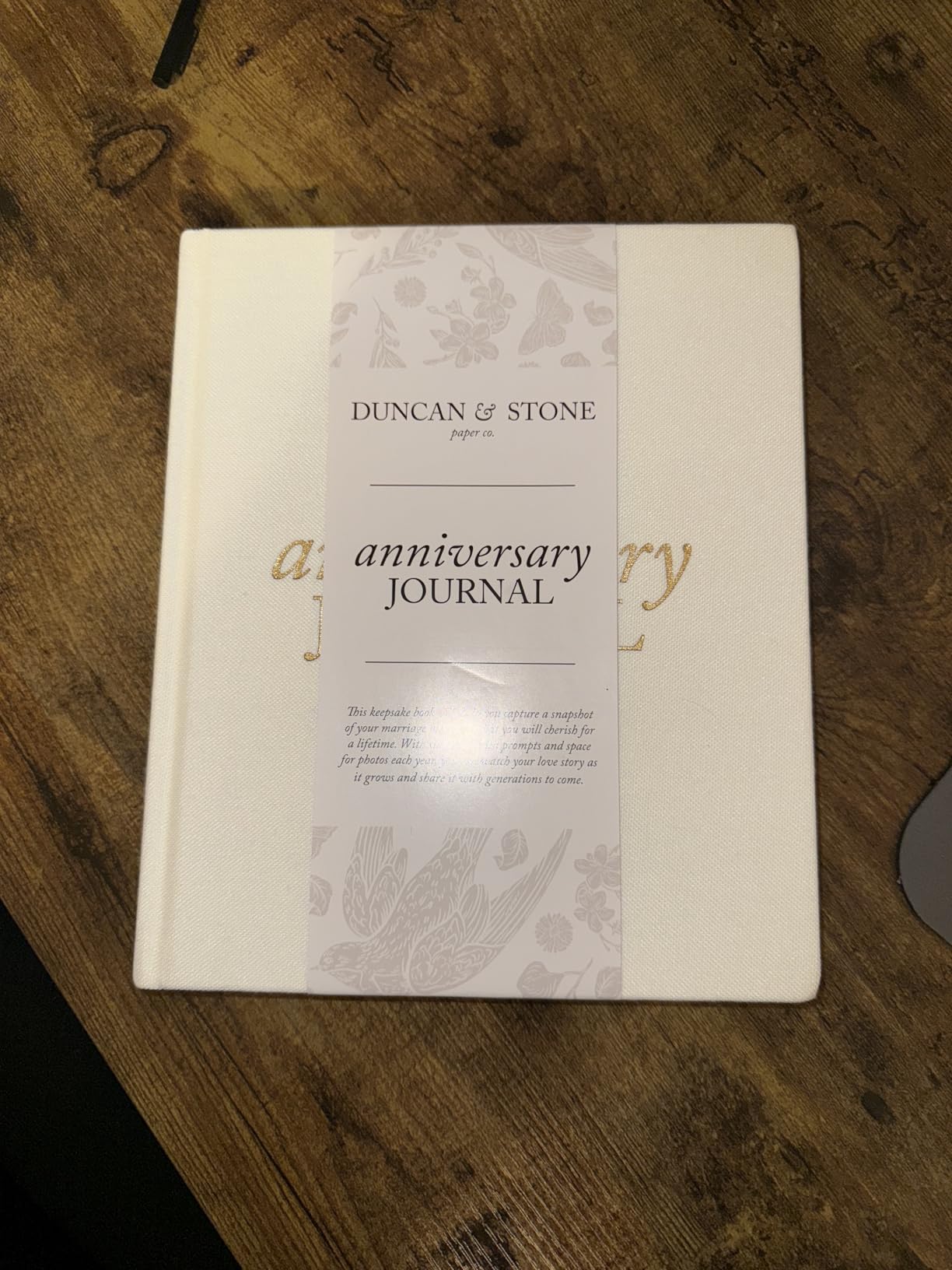 DUNCAN & STONE PAPER CO. Anniversary Journals for Couples - Wedding Notebook & More - Cute Journals For Couples To Capture Moments (Taupe,189 Pages) customer photo 2