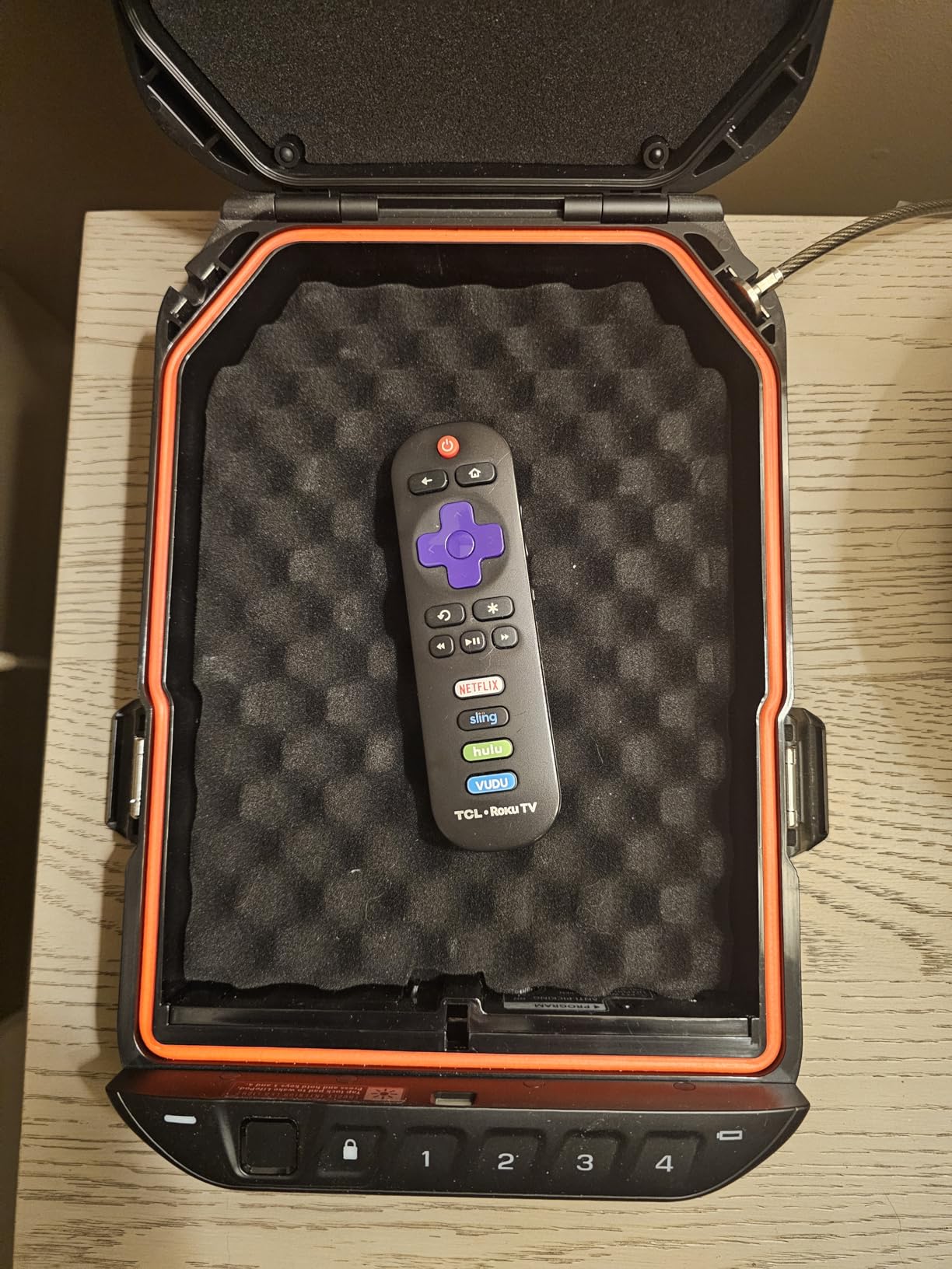 VAULTEK LifePod 20 Full-Size Biometric Lockable Weatherproof Case with Built-in Lock, Steel Security Cable, & TSA Handgun Case or Car Safe, Portable Travel Pistol Safe customer photo 2
