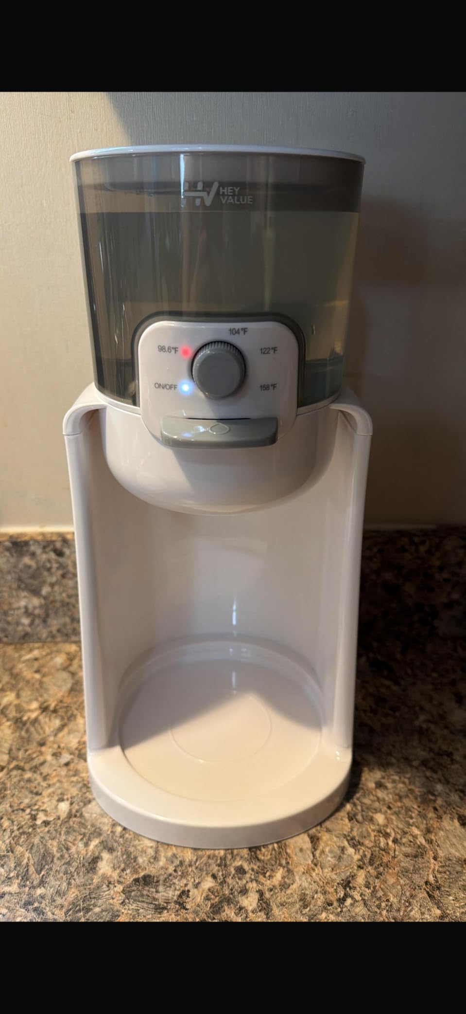 HEYVALUE Water Warmer for Baby Formula with Night Light,Bottle Warmer,Black customer photo 1