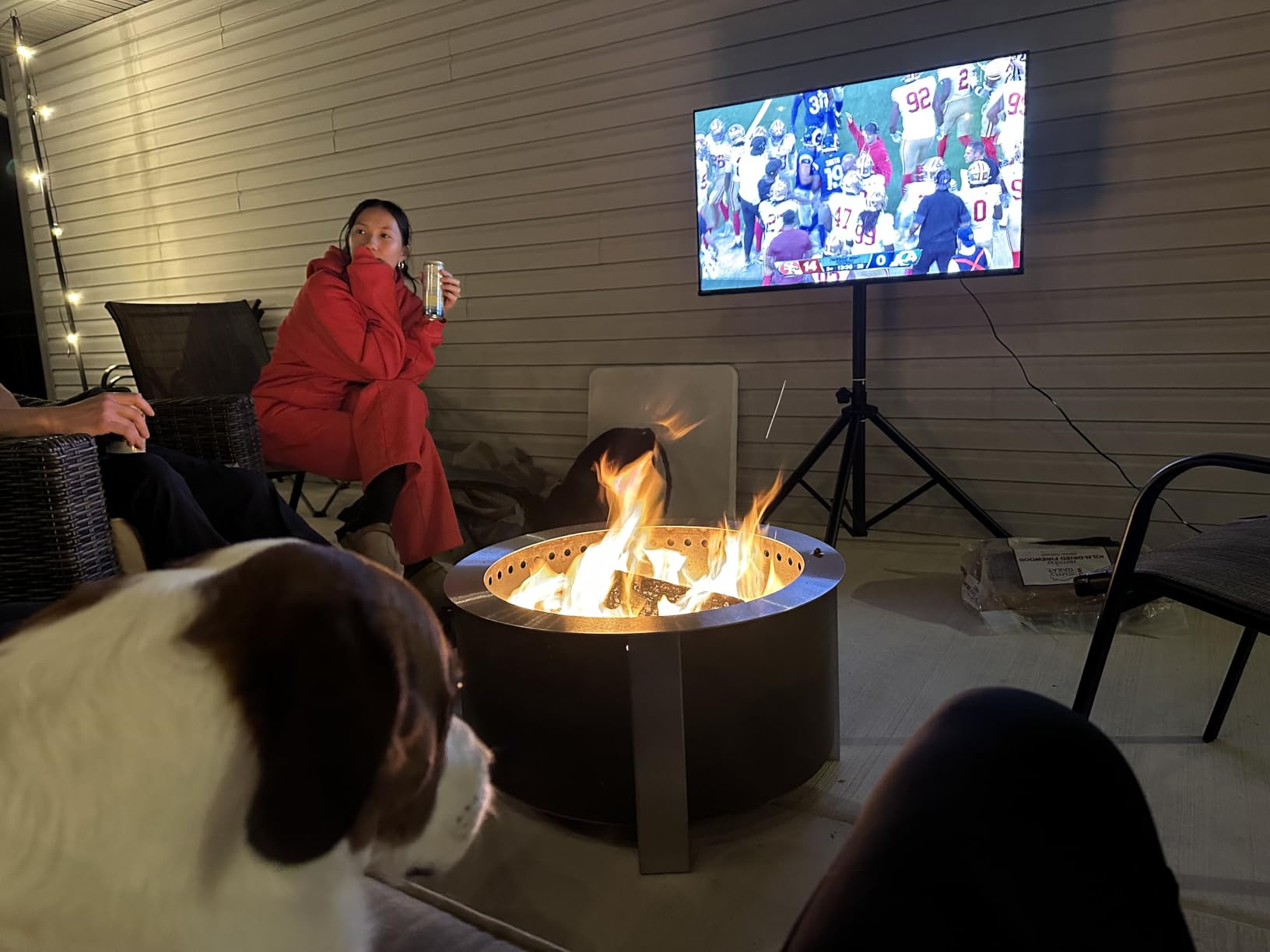 Breeo X Series 24 - Corten Steel Smokeless Fire Pit for Outside - 27.5 in | 62 pounds, smokeless firepit for outside, ideal for families, compatible with wide range of Breeo accessories customer photo 2