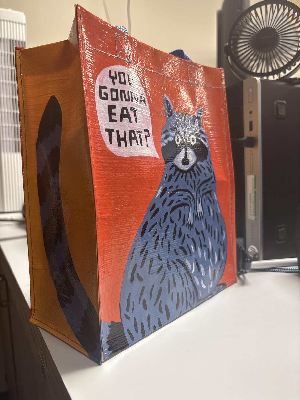 Blue Q Handy Tote Bag - I'm Here to Steal Your Snacks - Recycled & Reusable Sturdy Canvas Shopping Bag, 95% Recycled Material customer photo 2