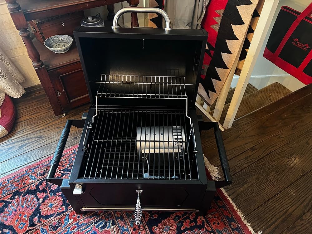 Royal Gourmet CD1519 Portable Charcoal Grill with Warming Rack, Tabletop Charcoal Grill with 303 Sq. In Cooking Area for Outdoor Camping and Picnic Grilling, Black customer photo 1