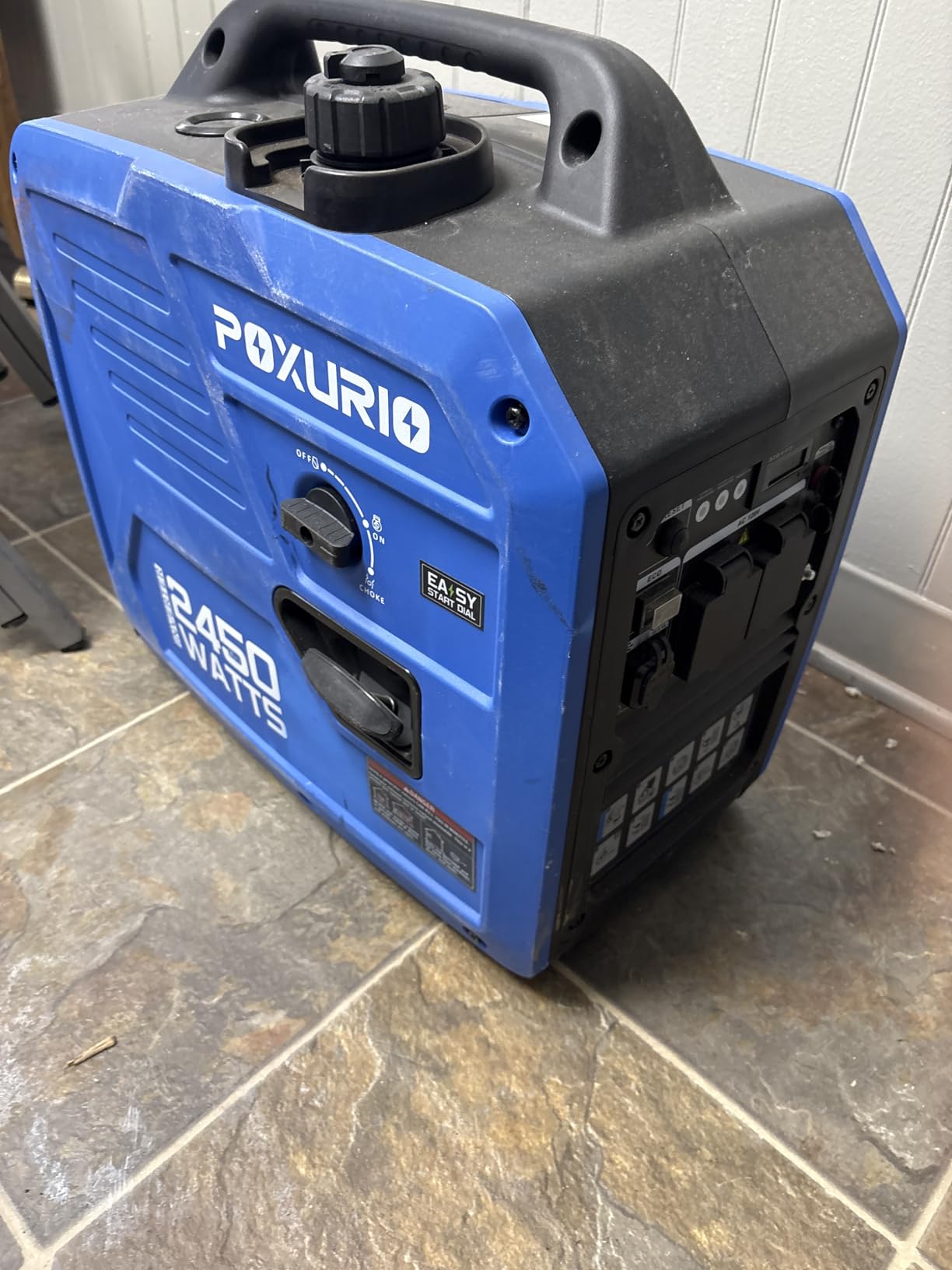 2450-Watt Portable Inverter Generator for Home Use, Super Quiet Small 120V Gas Generator for Camping, 1.6 Gallon Gas Tank for 8.3 Hours Use, EPA Compliant customer photo 1