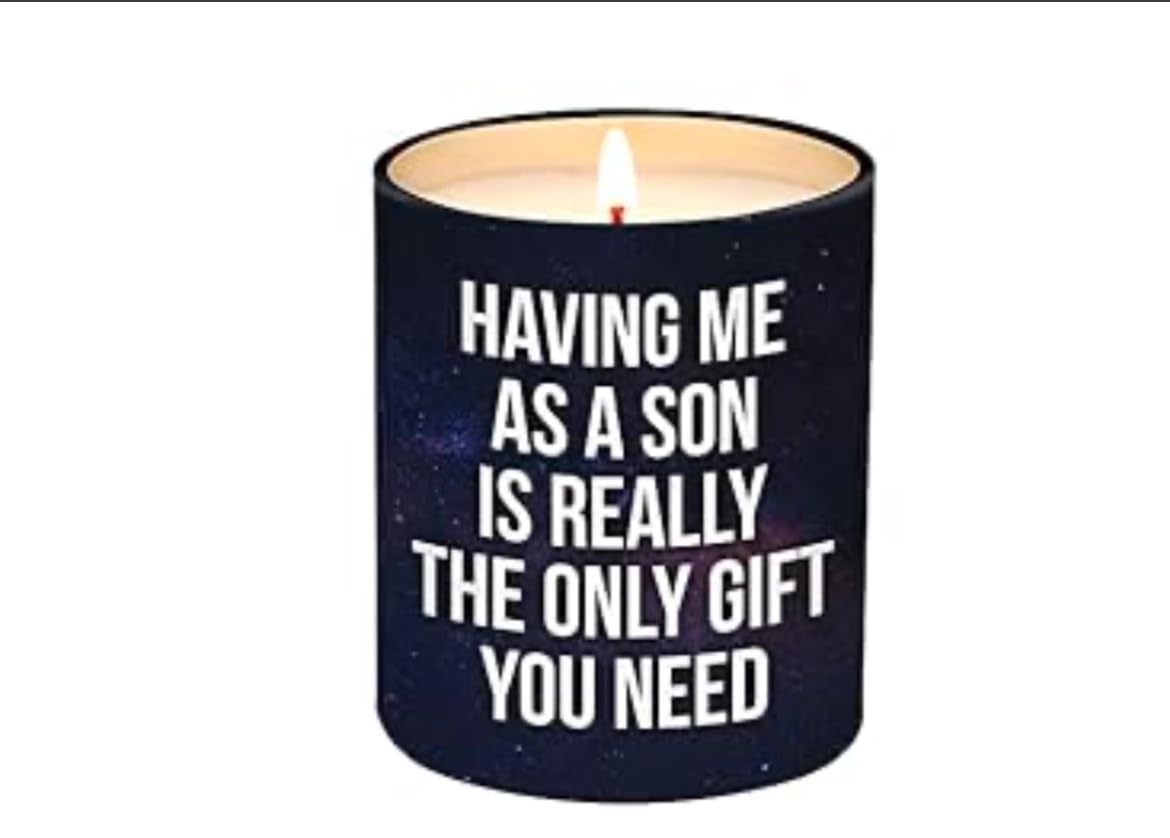 Mothers Day Gifts for Mom from Son - Birthday Gifts for Mom from Son - Moms Birthday Gift Ideas from Son - Mother Gift, Funny Mother Candle, 10 Oz Jar Lemongrass Scent Soy Wax Candle customer photo 2