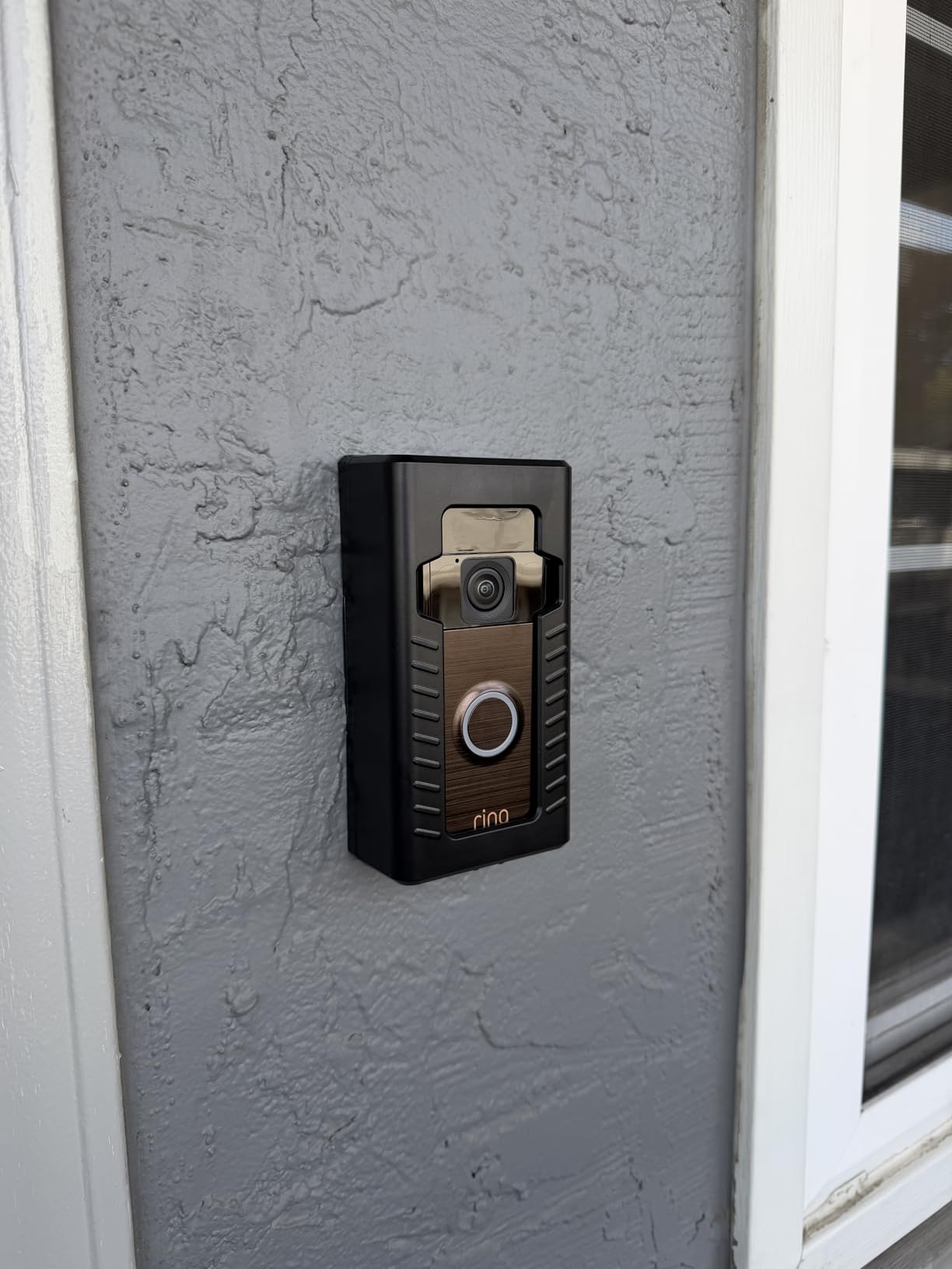 Ring Battery Doorbell, Home or business security with Head-to-Toe video, Live View with Two-Way Talk, and Motion Detection & Alerts, Venetian Bronze customer photo 2