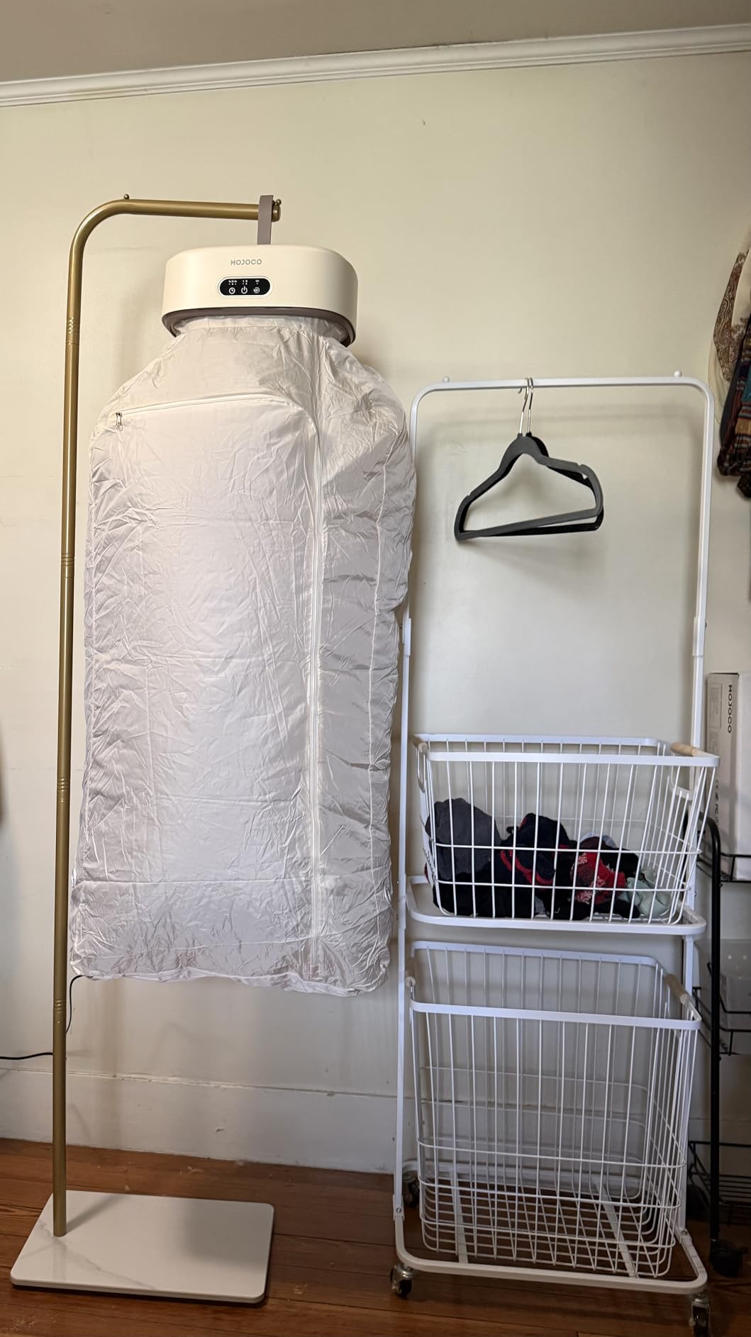 MOJOCO Portable Clothes Dryer - Mini/Compact Dryer for Apartment, RV, Travel - Small Quiet Fast-Drying Machine with Adjustable Timer & Hassle-Free Setup customer photo 1