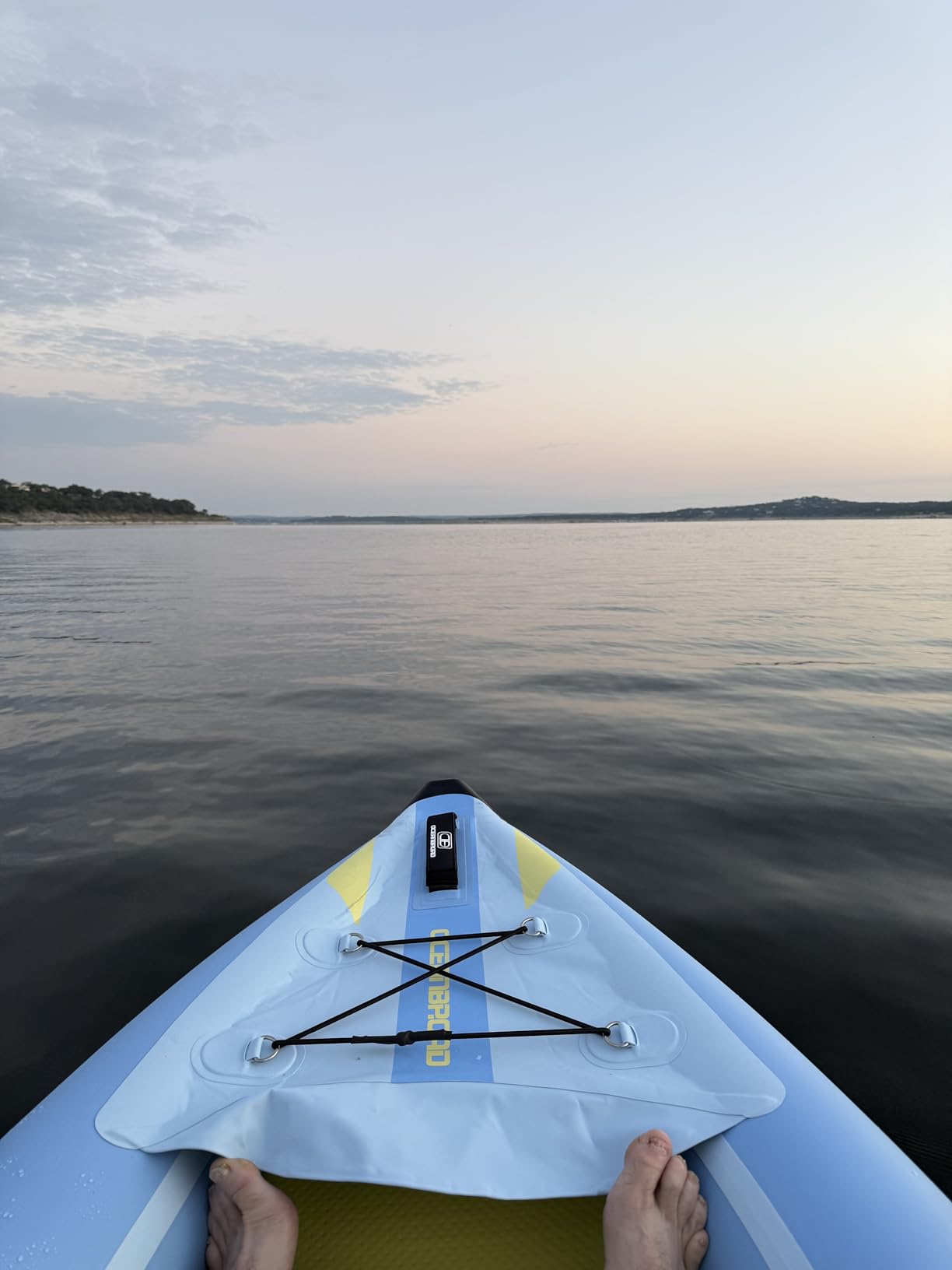 OCEANBROAD Inflatable Sit-in Kayak(NO HIN), 1 Person/2 Person Blow Up Kayak for Adults with Paddle, Kayak Seat, Pedal, Hand Pump and Bag, Blue/Sky Blue customer photo 2