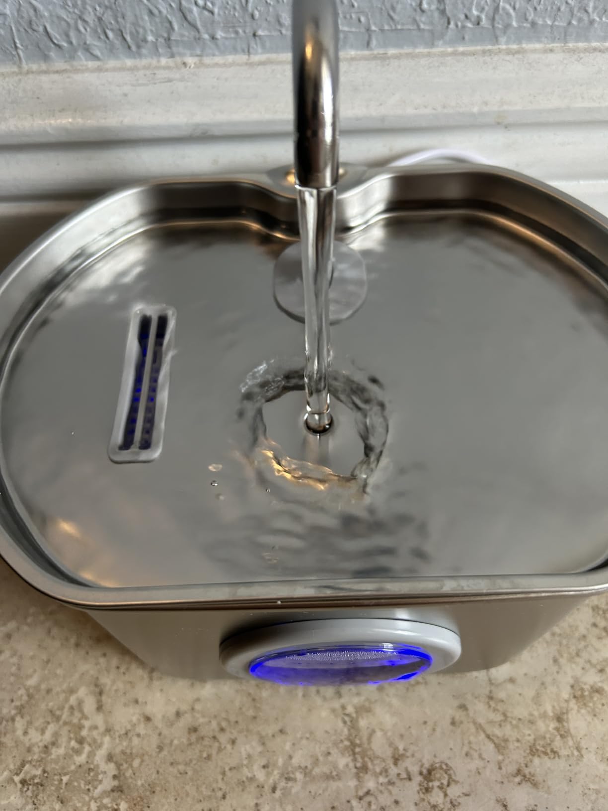 Cat Water Fountain Stainless Steel: 109oz/3.2L Cat Fountain for Drinking - Pet Water Fountain Inside - Automatic Dog Watering Dispenser Bowl - Pet Feeding & Watering Supplies - Water Level Window customer photo 1