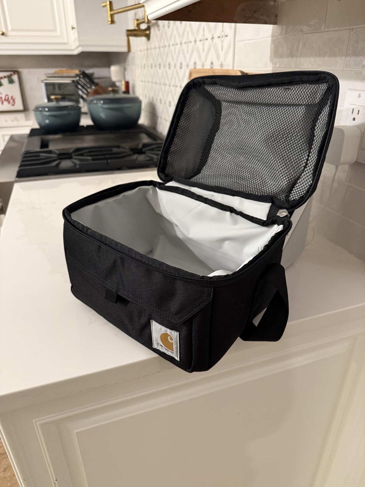 Carhartt 12 Can Two Compartment Lunch Box | Durable, Fully-Insulated Lunch Bag for Women & Men, Large Lunchbox (Black) customer photo 1