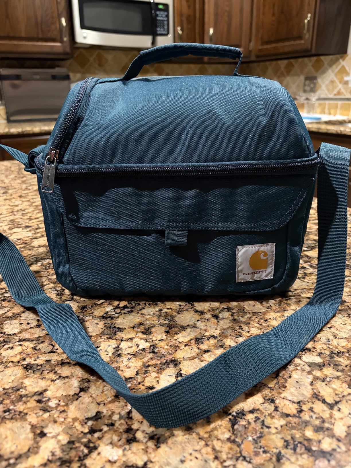 Carhartt 12 Can Two Compartment Lunch Box | Durable, Fully-Insulated Lunch Bag for Women & Men, Large Lunchbox (Black) customer photo 2