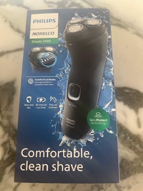 Philips Norelco Shaver 2400 Series, Wet and Dry Electric Shaver, Pop-up Trimmer, P-Cap, Deep Black, Model X3001/90 customer photo 2