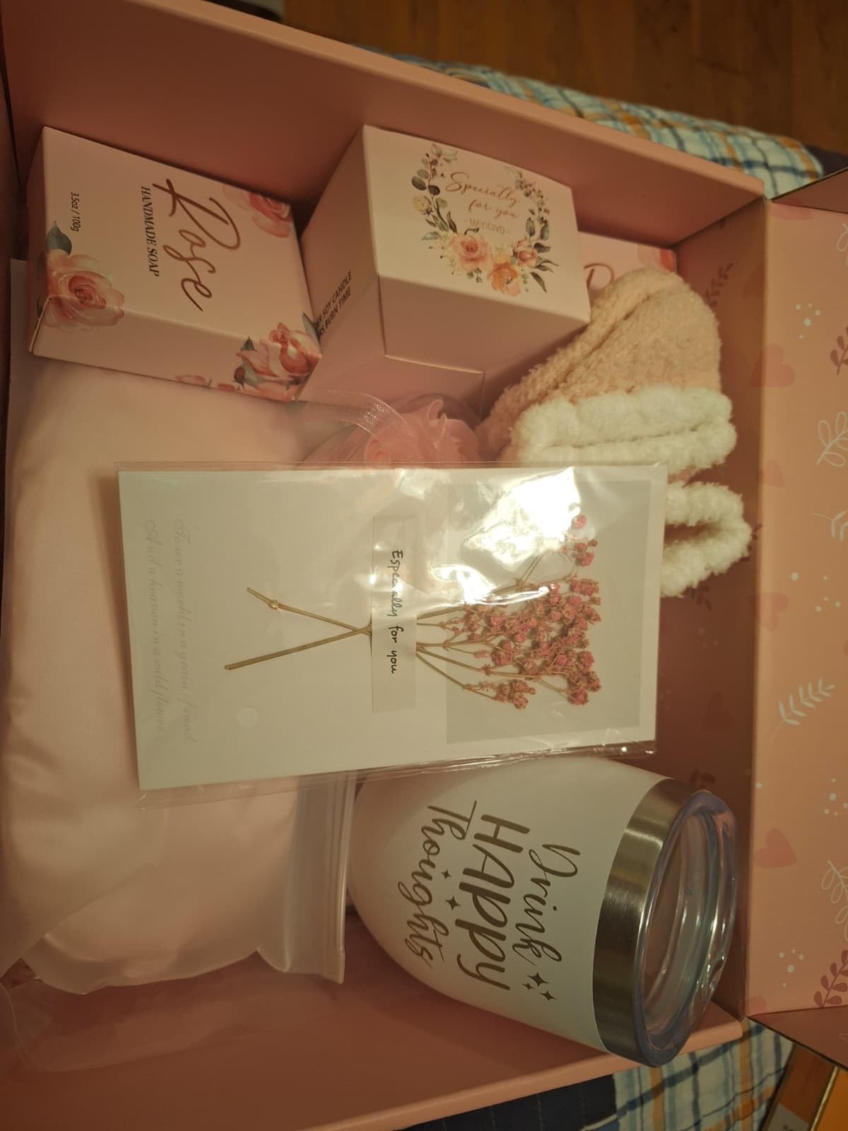 Mothers Day Birthday Gifts for Women Self Care Get Well Soon Gifts, Ocean Relaxing Spa Gift Basket Thinking of You Care Package with Flannel Blanket, Unique Gift for Her Mom Wife Grandma Friend Sister customer photo 1