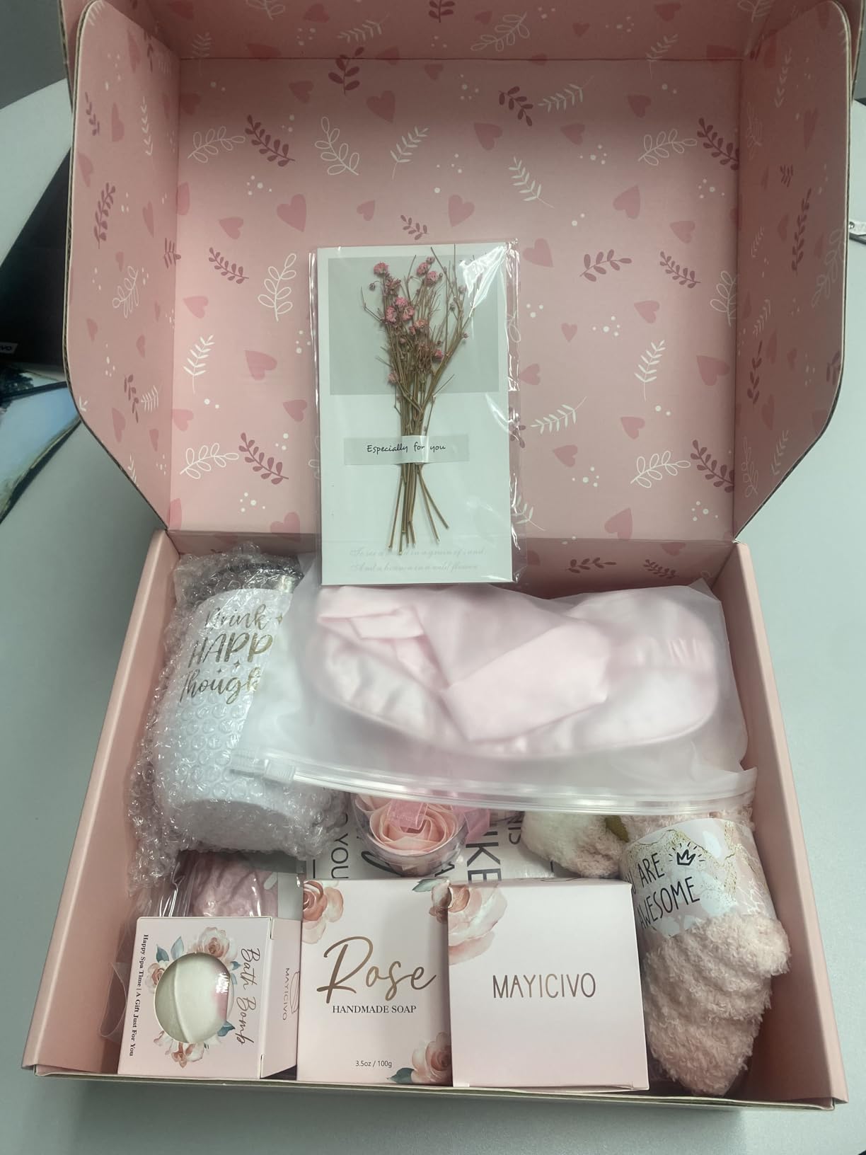 Mothers Day Birthday Gifts for Women Self Care Get Well Soon Gifts, Ocean Relaxing Spa Gift Basket Thinking of You Care Package with Flannel Blanket, Unique Gift for Her Mom Wife Grandma Friend Sister customer photo 2