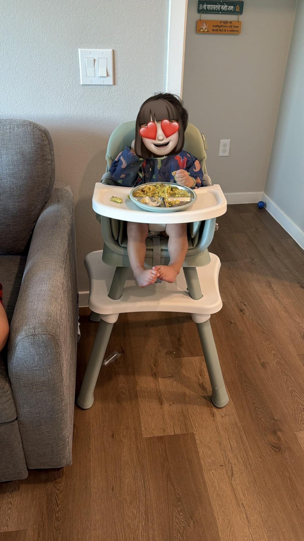 Jeep Milestone 6-in-1 High Chair by Delta Children - High Chair Converts to Stool, Booster Seat, Toddler Chair, Activity Table and Desk and Chair, Sage Green customer photo 1
