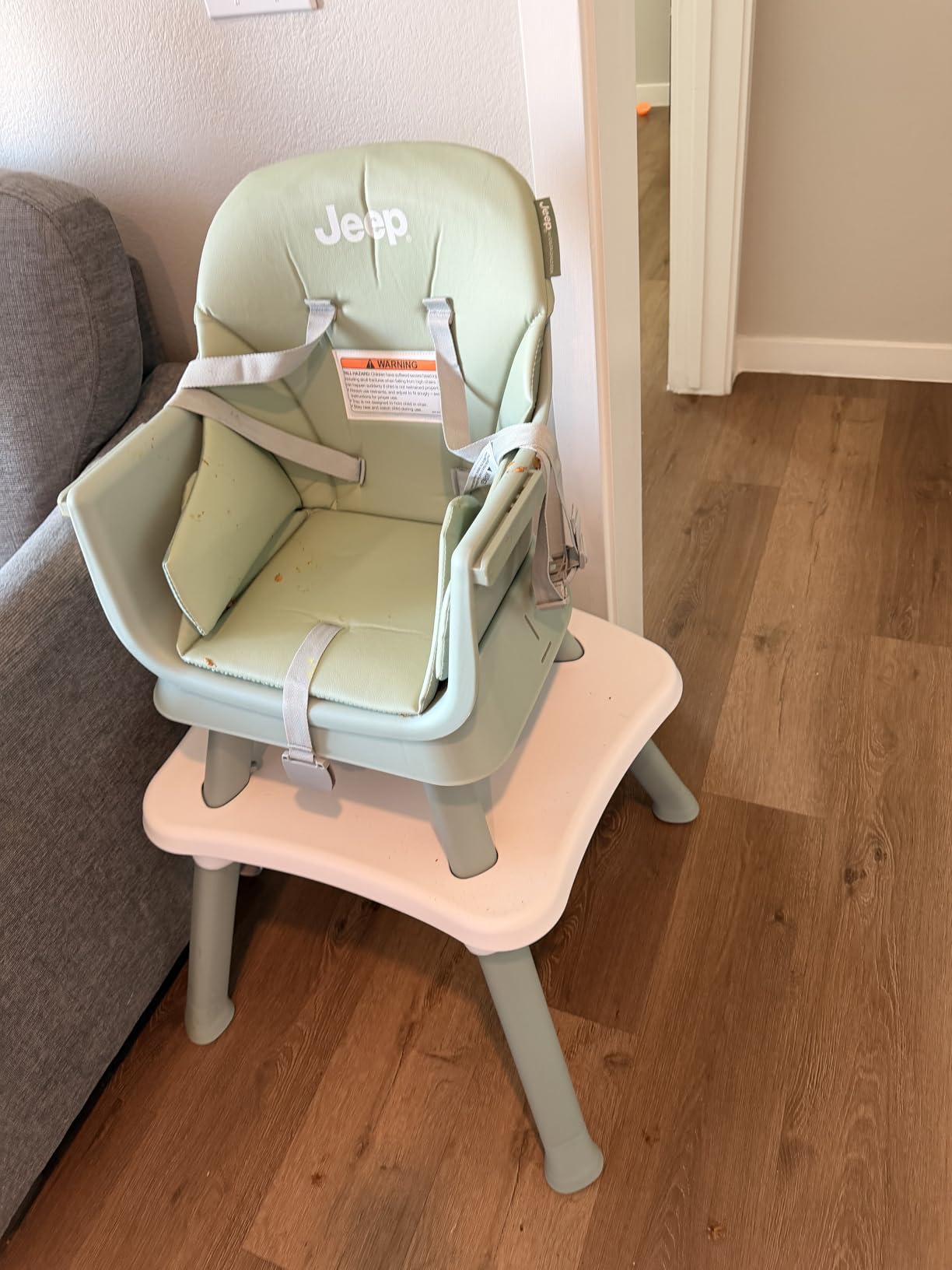 Jeep Milestone 6-in-1 High Chair by Delta Children - High Chair Converts to Stool, Booster Seat, Toddler Chair, Activity Table and Desk and Chair, Sage Green customer photo 2