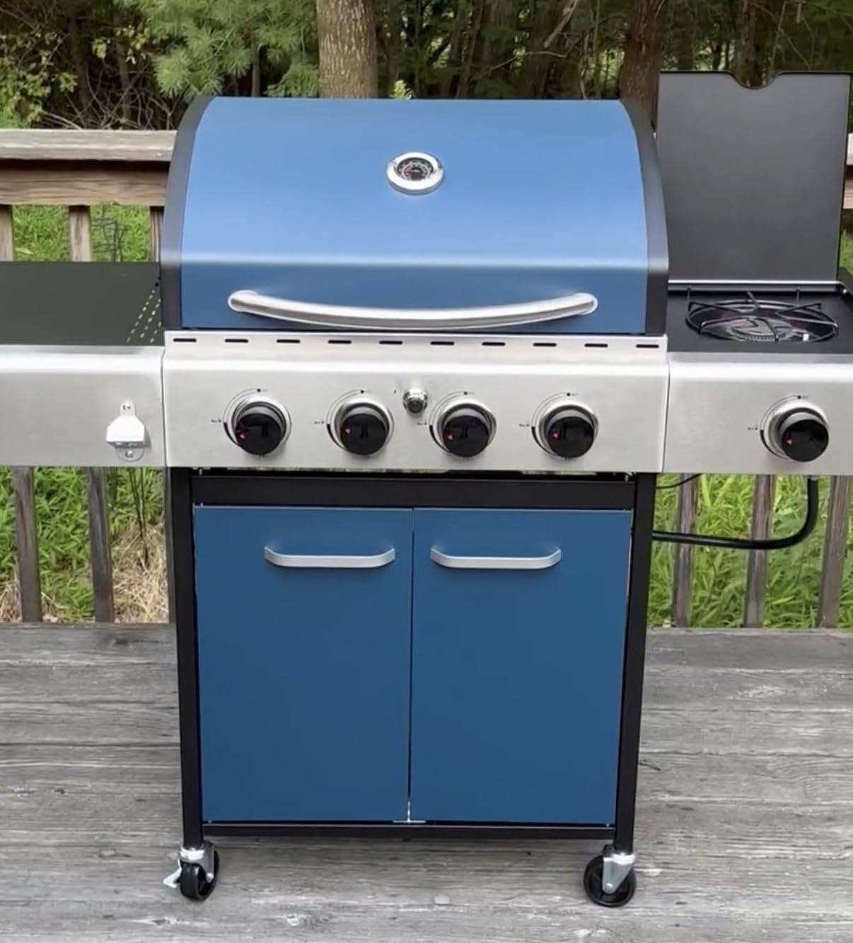 Sophia & William 6-Burner Propane Gas BBQ Grill with Side Burner & Porcelain-Enameled Cast Iron Grates, Stainless Steel Barbecue Grills Outdoor Cooking for Outside, 665 SQ.IN. Cooking Area, 65,800BTU customer photo 2