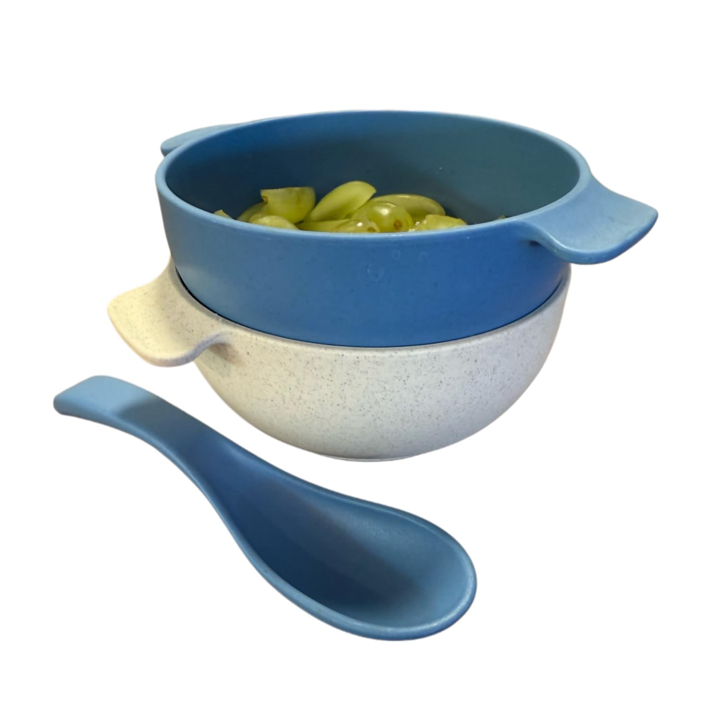 shopwithgreen Bamboo Kids Bowls Set, 4 Reusable Small Bowls for Baby Toddlers, Dinnerware Cereal Snack Soup Rice Bowl with 4 Spoons & Forks, Dishwasher Safe Bamboo Baby Food Bowls, BPA Free, 14.5 OZ customer photo 1