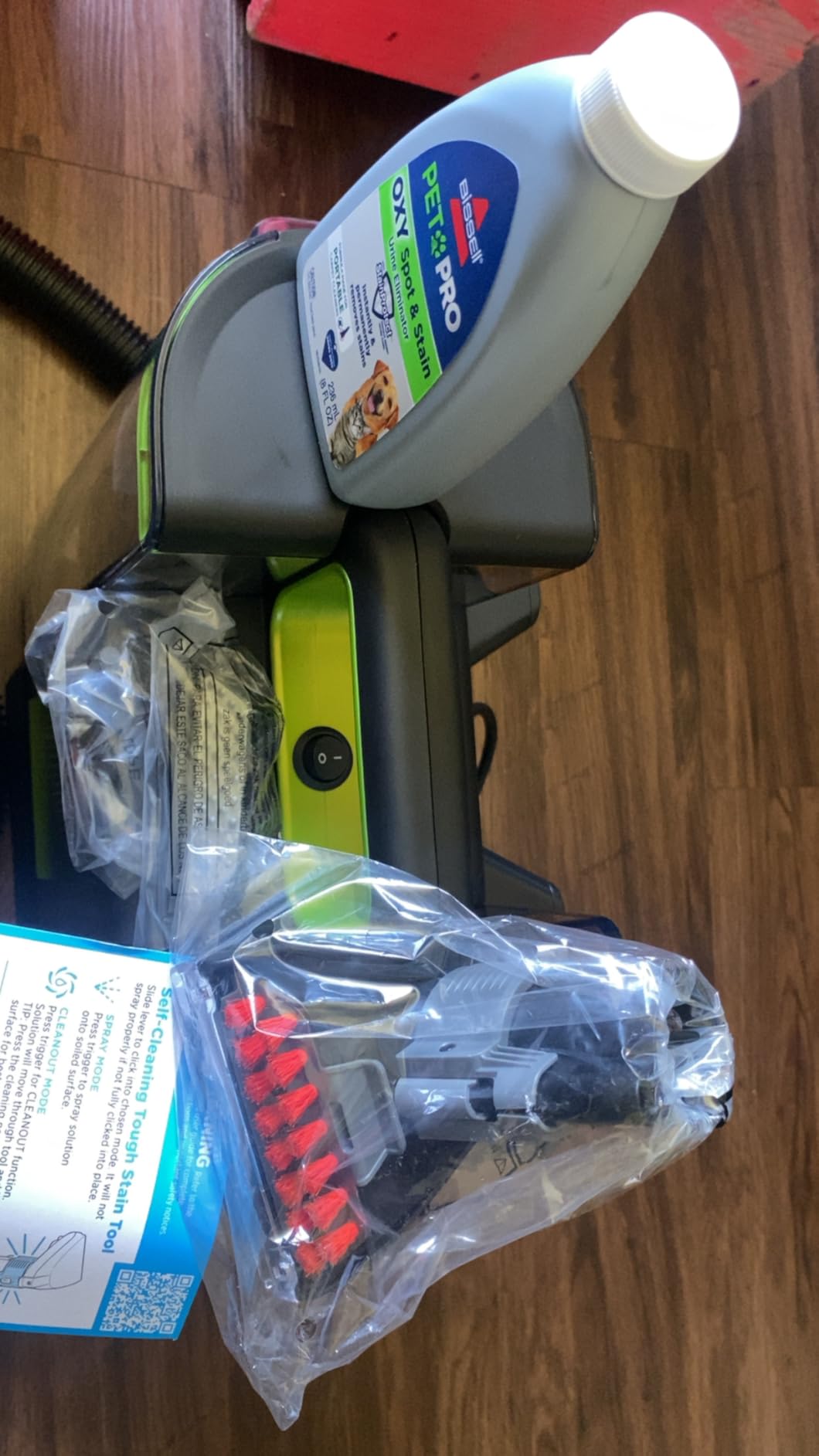 BISSELL Little Green Max Pet SmartMix Portable Carpet and Upholstery Deep Cleaner, Car/Auto Detailer, with SmartMix Technology, Self-Cleaning Tough Stain Tool and Pet Hair Removal Tool, 38572 customer photo 2