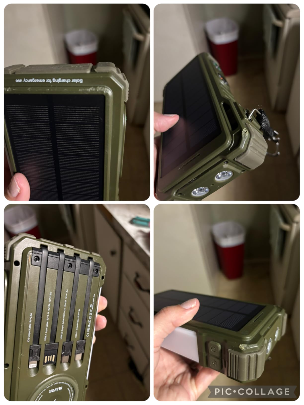 BLAVOR Solar Power Bank 20000mAh, Wireless Charger for Phones & Apple Watch customer photo 2