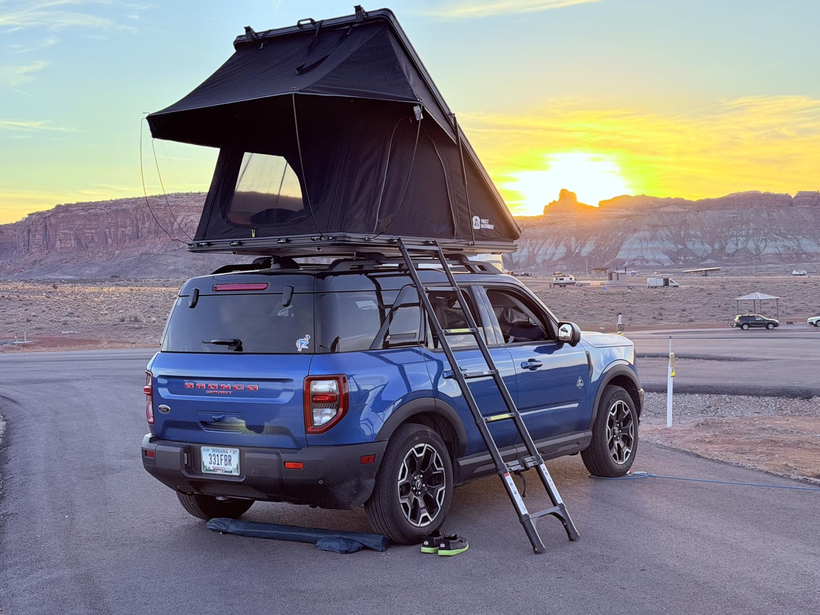Rooftop Tent Hard Shell,Solar Panel Roof top Tent Hardshell, pop up Rooftop Camping for Jeep Truck Car SUV Van Wrangler. customer photo 2