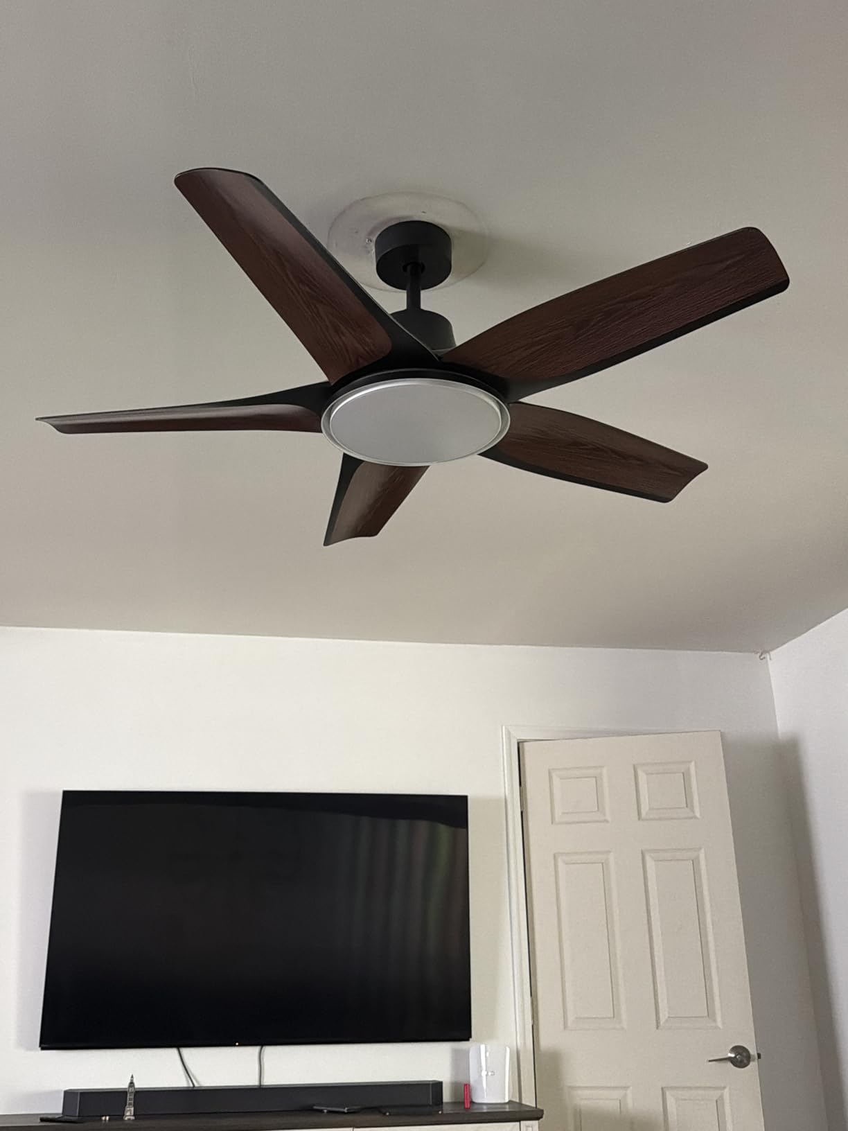 DREO Smart Ceiling Fans with Lights, Low Profile Ceiling Fan with Alexa/App, 52'' Dimmable Lighting & Color Tuning, RGB Ambient Light for Living Room, Game Room, Easy Installation, Quiet, Black customer photo 1