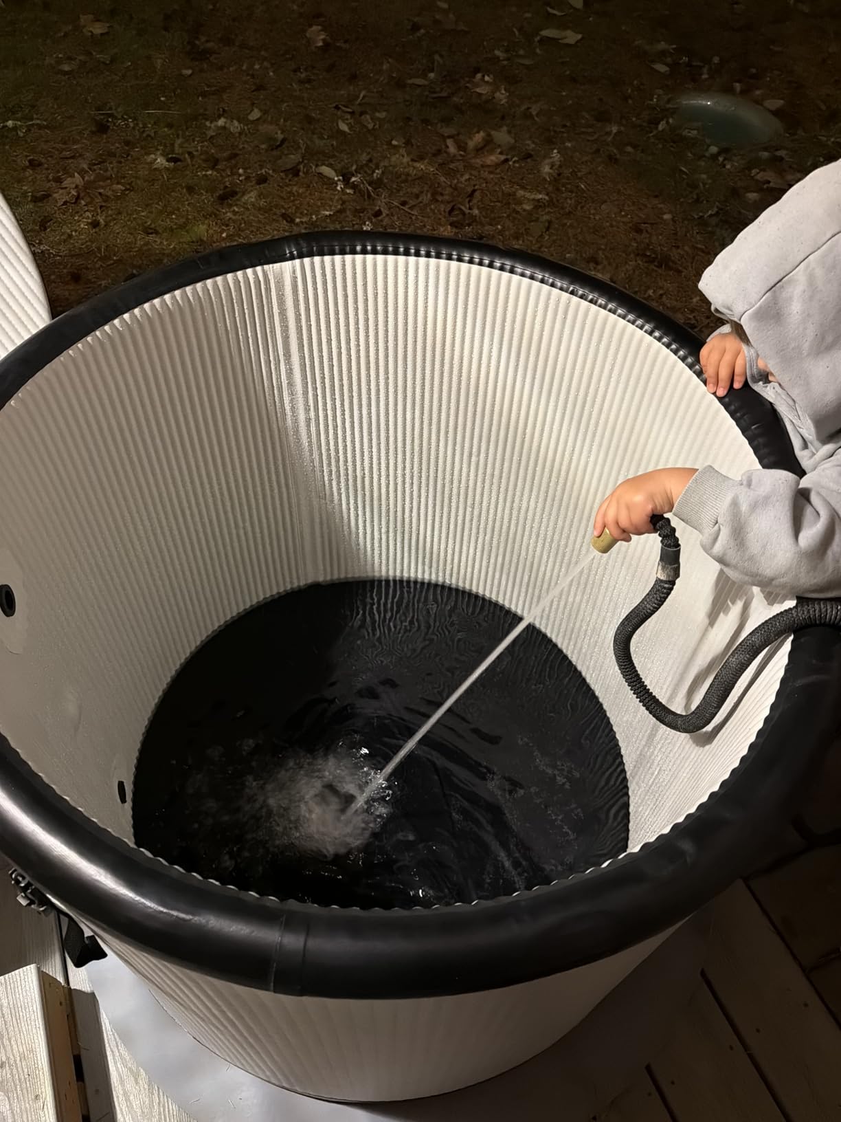 Inflatable Ice Bath Tub for Athletes - Cold Plunge Tub Compatible Water Chiller, Insulated Lid, EVA Groundsheet, Backpack, 150 Gallon, 59L x 31.5W x 23.6H inches customer photo 2