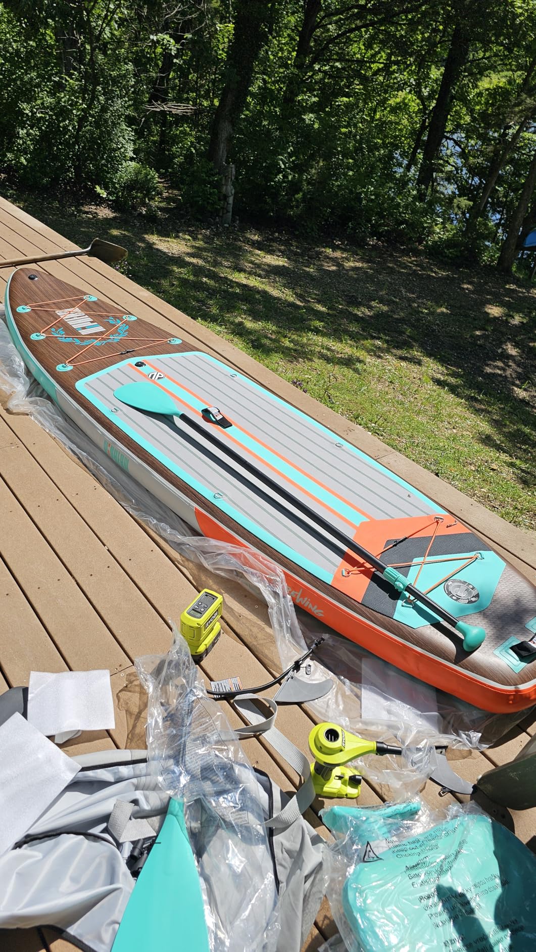 Niphean (Extra Large) Inflatable Paddle Board, SUP for 2+1 People/Family 500lbs Capacity Stand Up Paddle Board with SUP Accessories, StabilTrac Fin Non-Slip Paddleboard for Adults customer photo 2