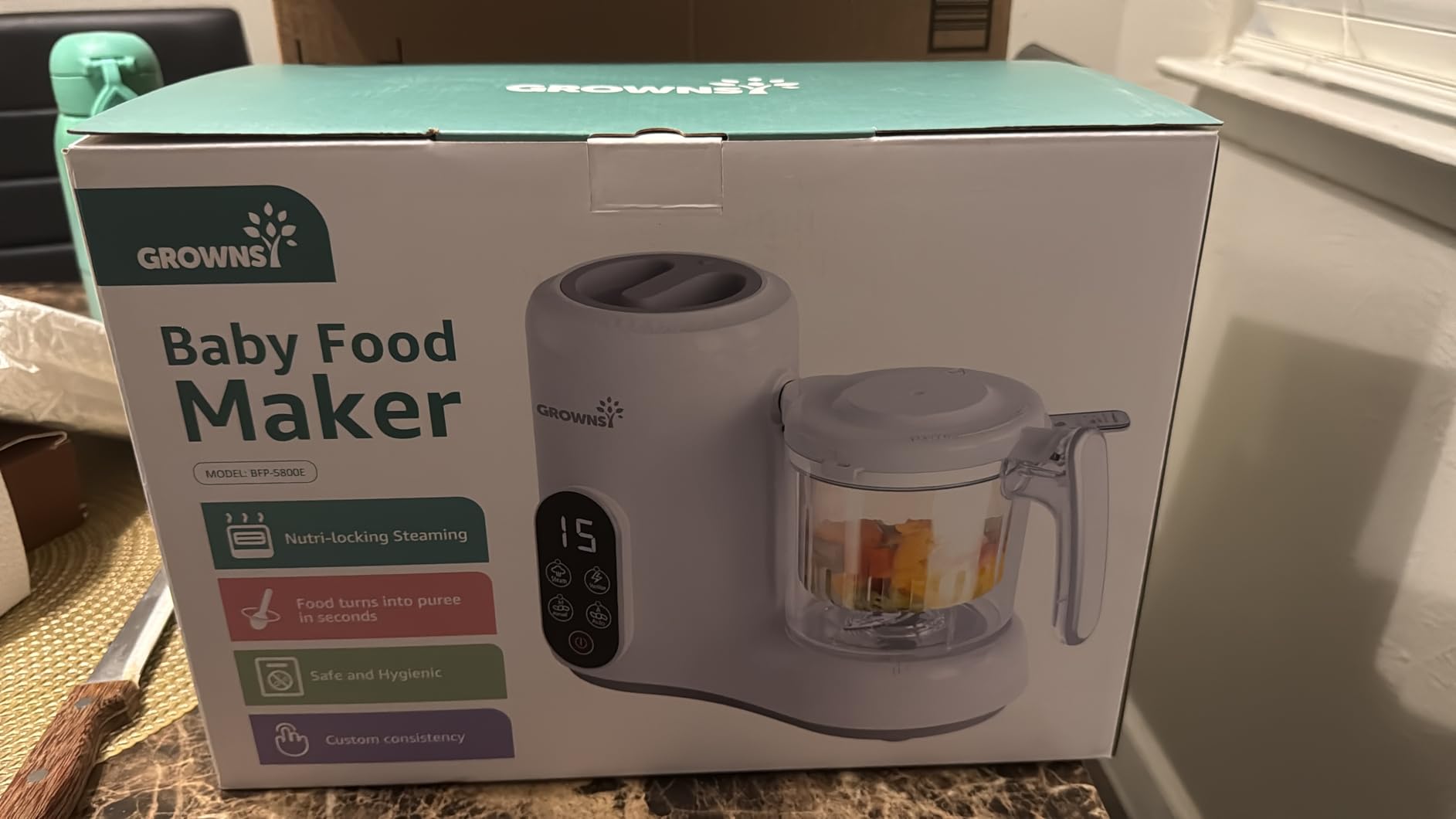 Grownsy Baby Food Maker, Steamer & Blender Baby Food Processor, White customer photo 2