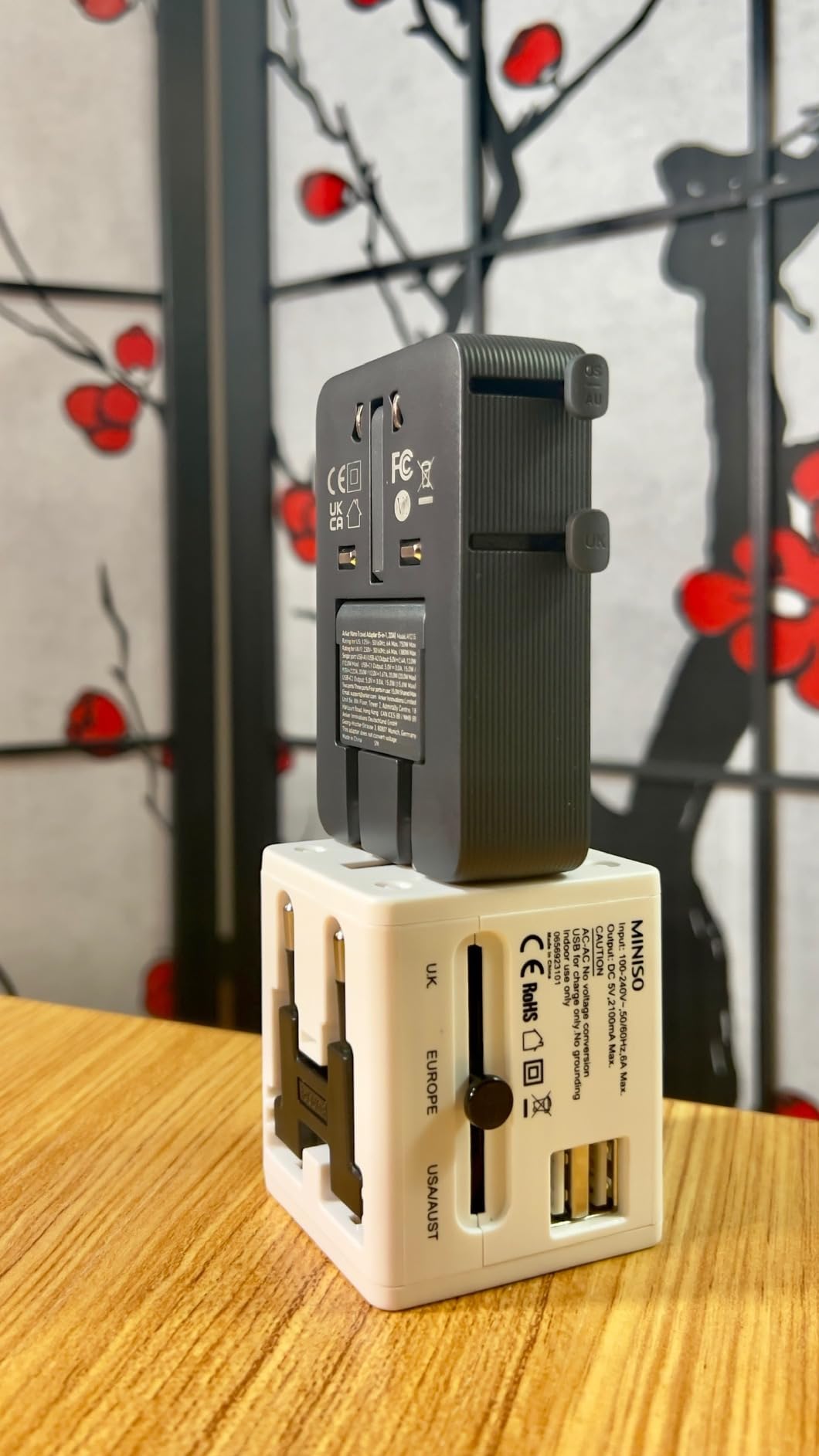 Anker Nano Travel Adapter, 5-Port Power Adapter with 1x 2-Pin AC, 2 USB A, 2 USB C for 20W, Smart Temperature Control, Works in 200+ Countries, Not a Voltage Converter, Travel Essentials (1-Pack) customer photo 2