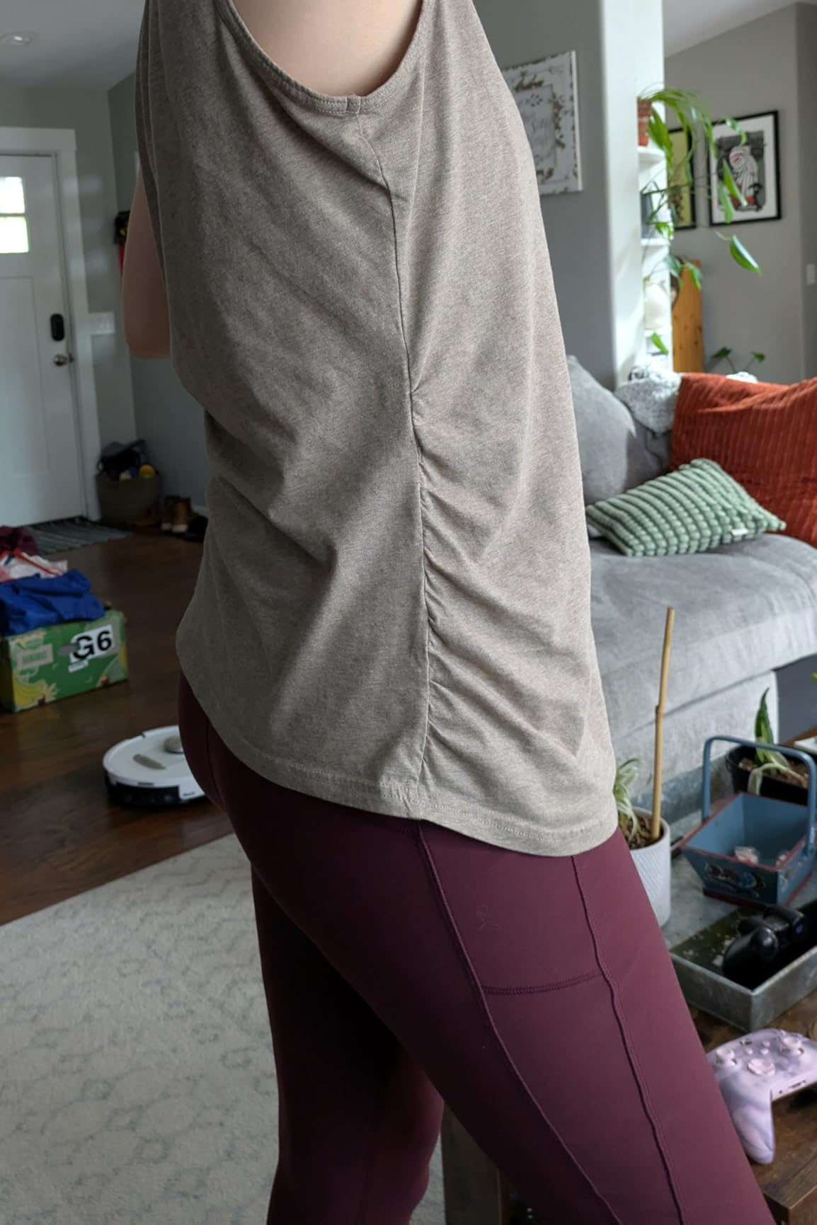 Pact Organic Cotton Maternity Tank Top - Ruched Soft Stretchy Sleeveless Maternity Top customer photo 1
