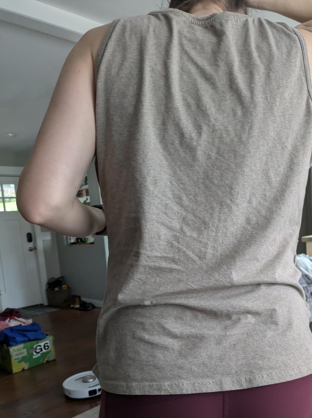 Pact Organic Cotton Maternity Tank Top - Ruched Soft Stretchy Sleeveless Maternity Top customer photo 2