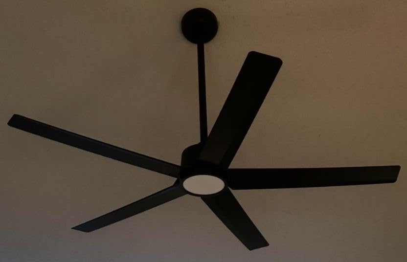ocioc 52 Inch Smart Ceiling Fan, Modern Ceiling Fans with Lights and Remote, Compatible with Alexa/Google Home/APP, Reversible, Dimmable, 3 CCT, Timer, Black Ceiling Fan for Bedroom, Living Room customer photo 1
