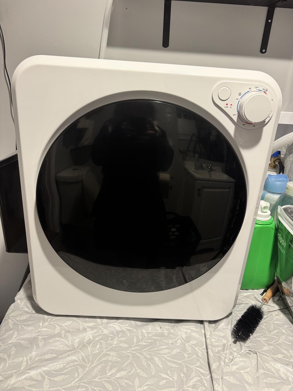 1.6 Cu.Ft Portable Clothes Dryer, 800W Fast Drying Front Load Laundry Dryer with 5 Mode, Mini Electric Clothing Dryer with Stainless Steel Tub, Compact Machine for Apartment, Home, Dorm customer photo 1