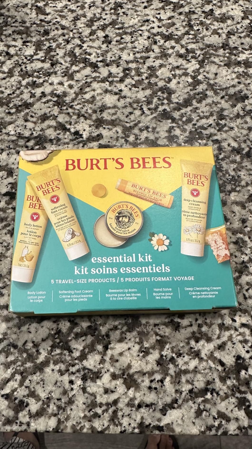 Burt's Bees Mothers Day Gifts Ideas - Essentials Everyday Set, 5 Travel Size Products - Deep Cleansing Cream, Hand Salve, Body Lotion, Foot Cream and Original Lip Balm customer photo 1