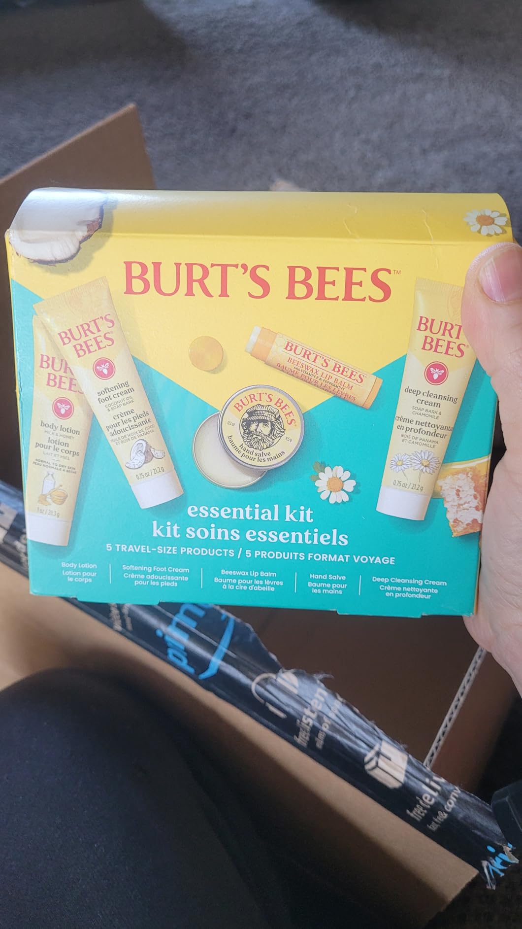 Burt's Bees Mothers Day Gifts Ideas - Essentials Everyday Set, 5 Travel Size Products - Deep Cleansing Cream, Hand Salve, Body Lotion, Foot Cream and Original Lip Balm customer photo 2