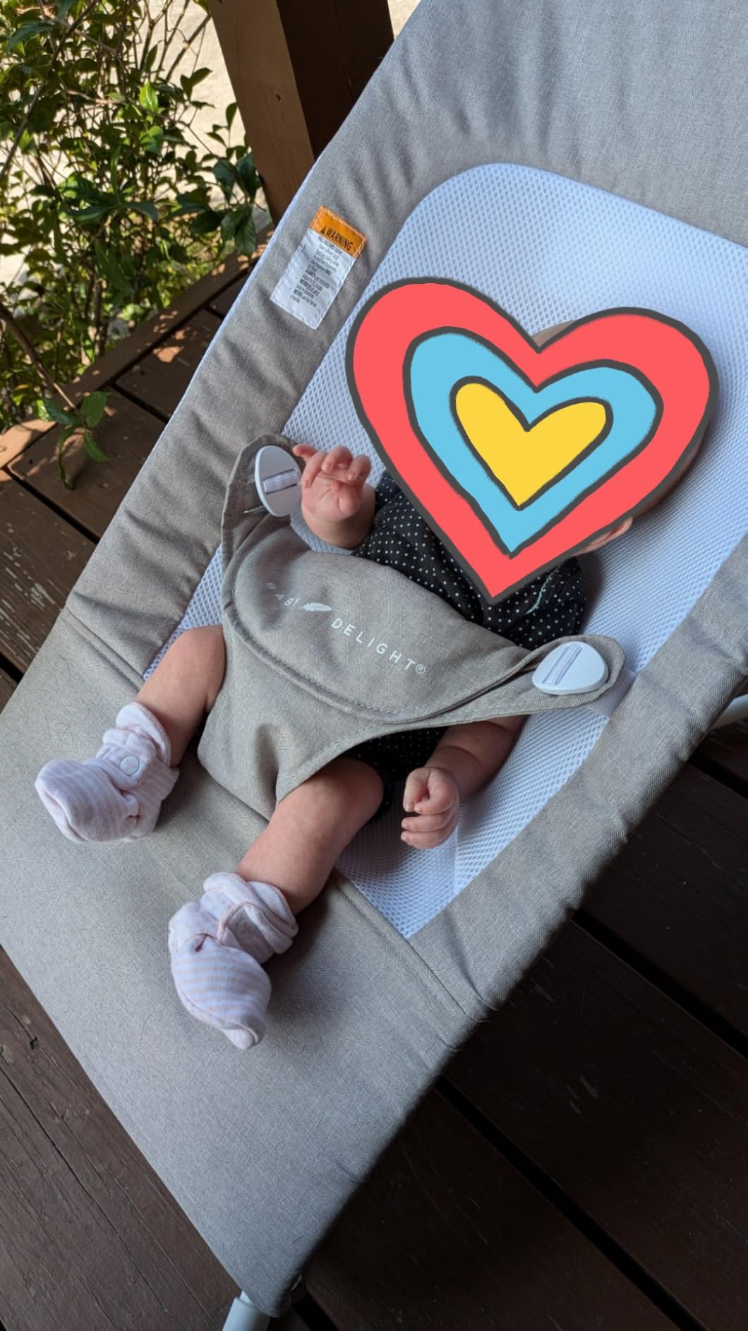 Baby Delight Highland Baby Bouncer | Infant | 0 - 6 Months | 3-Position Recline | Sage Tweed customer photo 2