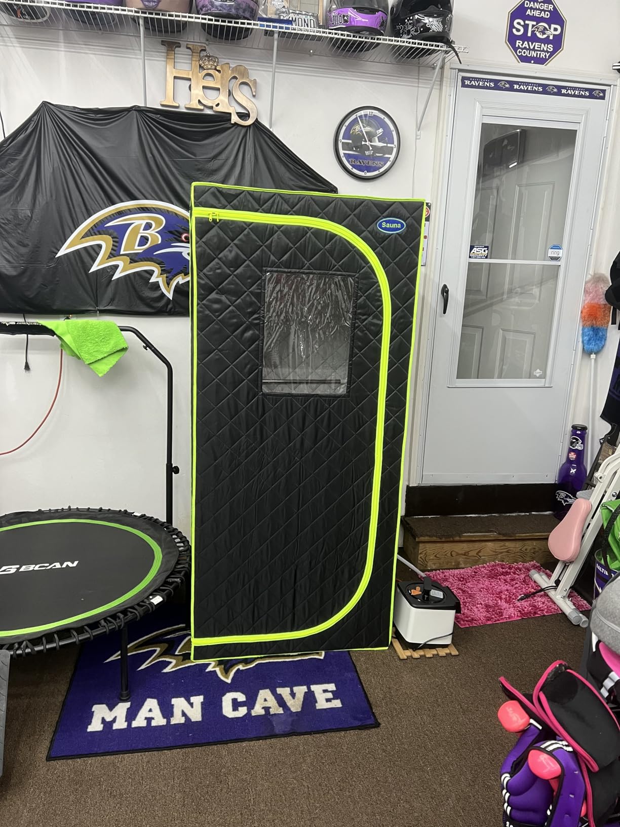 Portable Full Size Infrared Sauna for Home, Pentagonal Size Far Infrared Sauna, One Person Sauna Tent with Heating Foot Pad, Portable Chair, (L38 x W38 x H63, Grey) customer photo 2