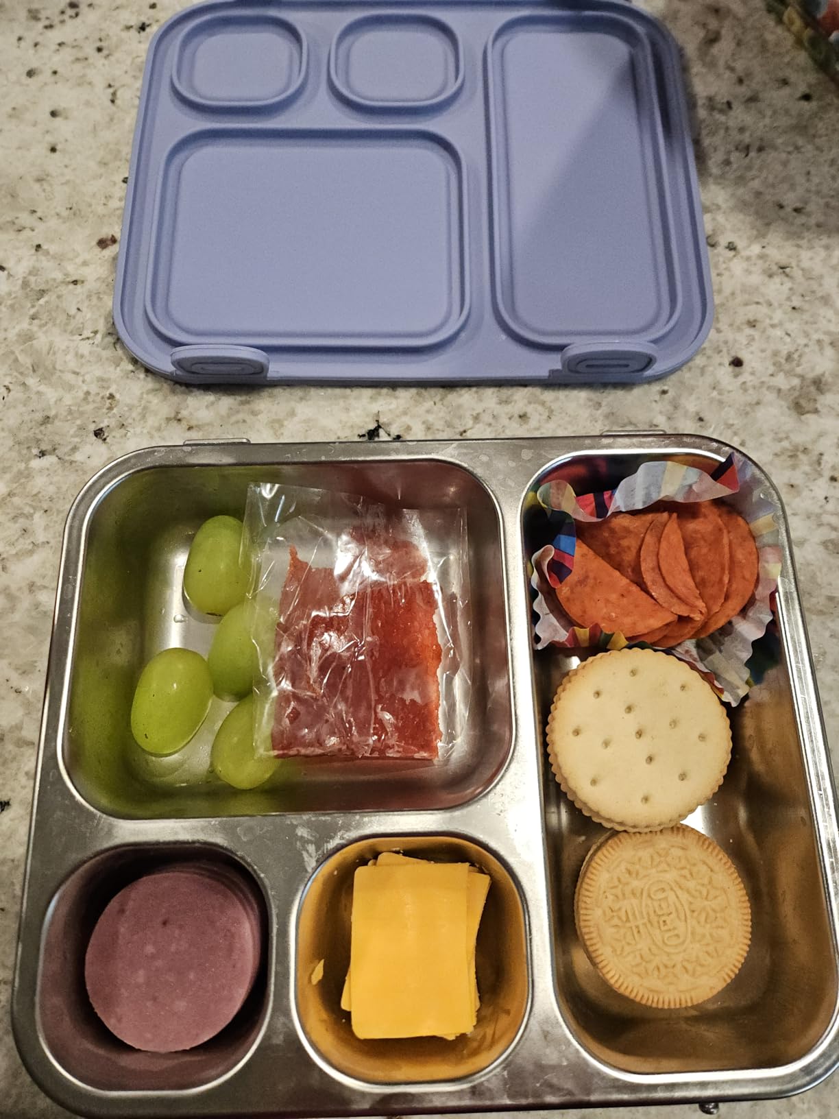 Elk and Friends Kids Stainless Steel Bento Box with Silicone Lid | Leak-proof | Toddler Lunch Container | 4 Compartments | Dishwasher Safe customer photo 1