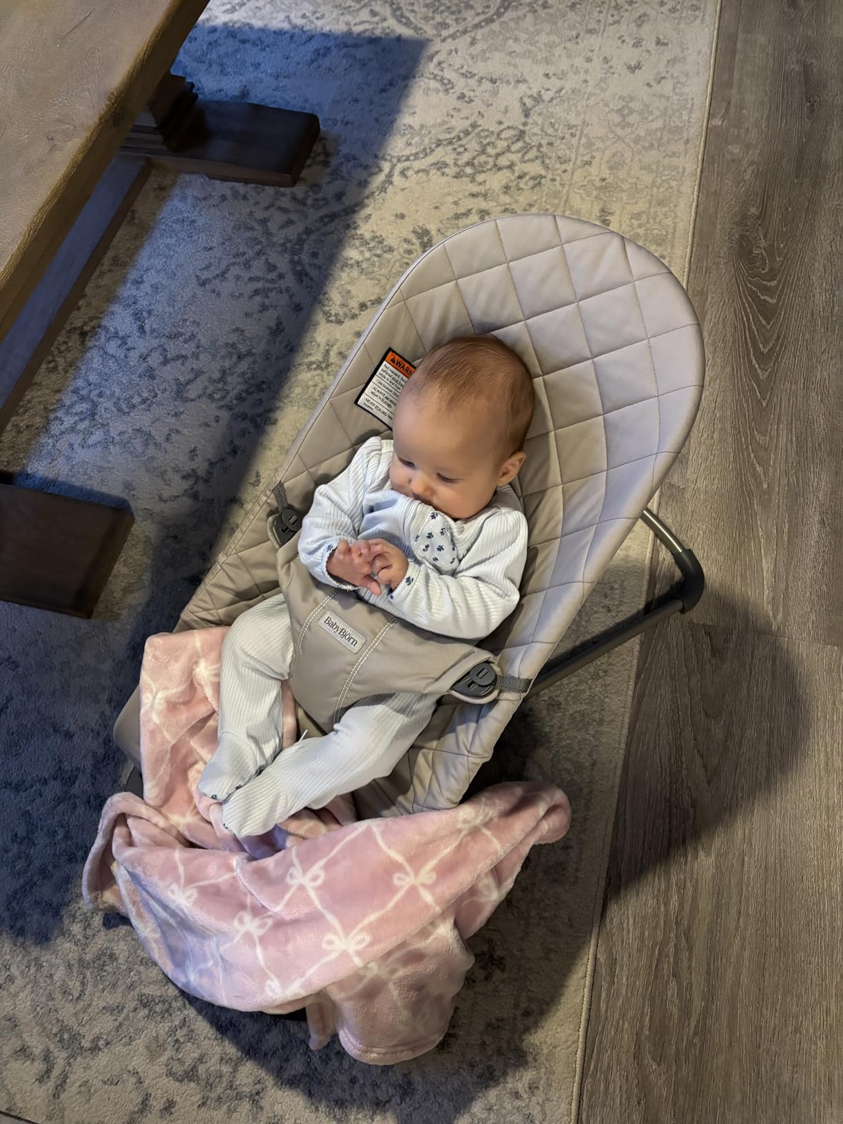 BabyBjorn Bouncer Bliss, Woven melange, Light Beige | 2-in-1 Adjustable Baby Bouncer Seat and Toddler Chair, Newborn to Toddler (8-29 lbs), 4 Positions, Lightweight & Portable customer photo 2