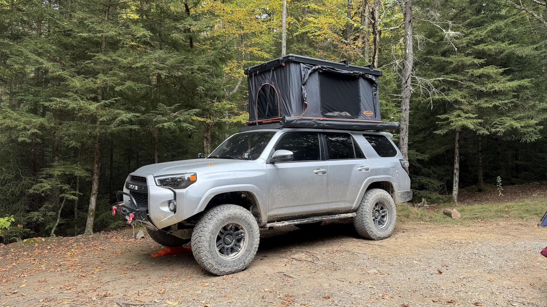 Rooftop Tent Hard Shell, Aluminum Pop Up 2-3 Person Roof Top Hardshell for Camping Truck Van Suitable for Jeep SUV Car. (Roof Tent) customer photo 1